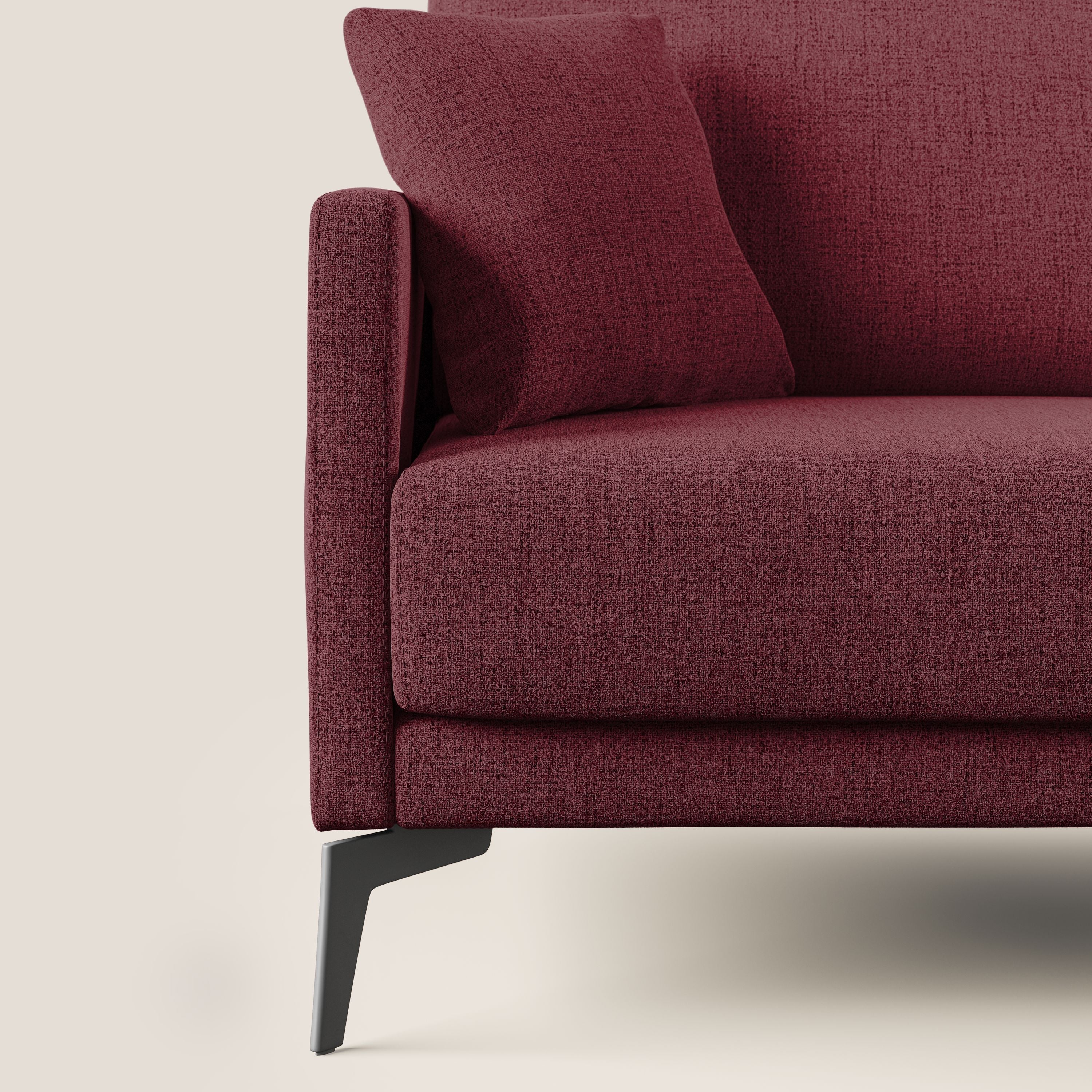 Saturno canapé d'angle moderne en tissu doux imperméable T03 rouge - Image 8