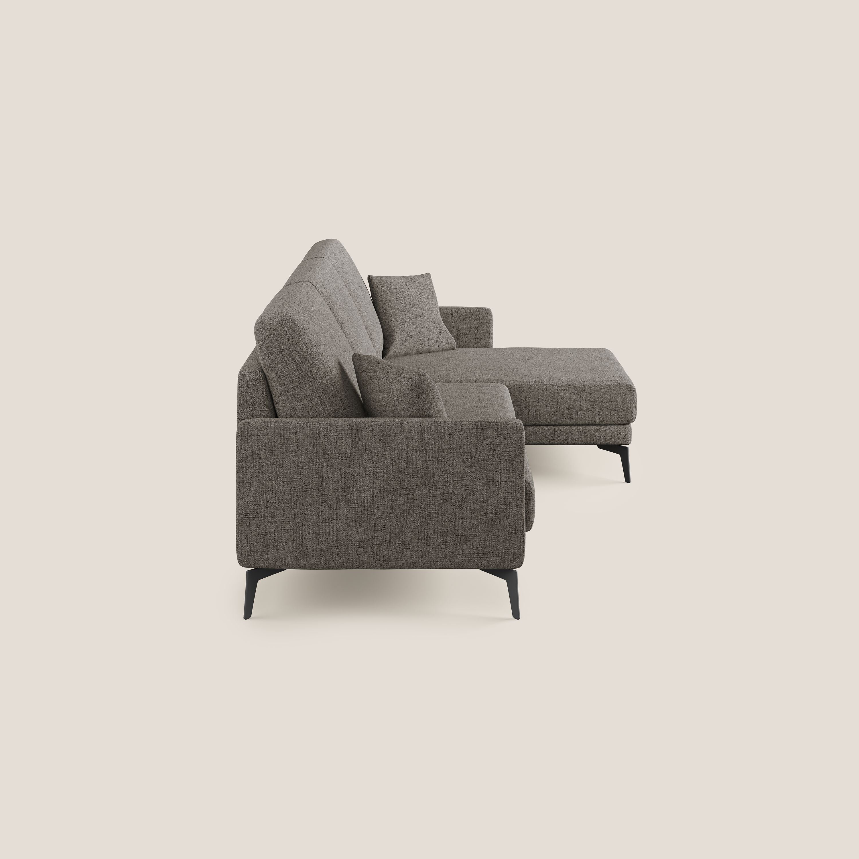 Saturno canapé d'angle moderne en tissu doux imperméable T03 taupe - Image 3