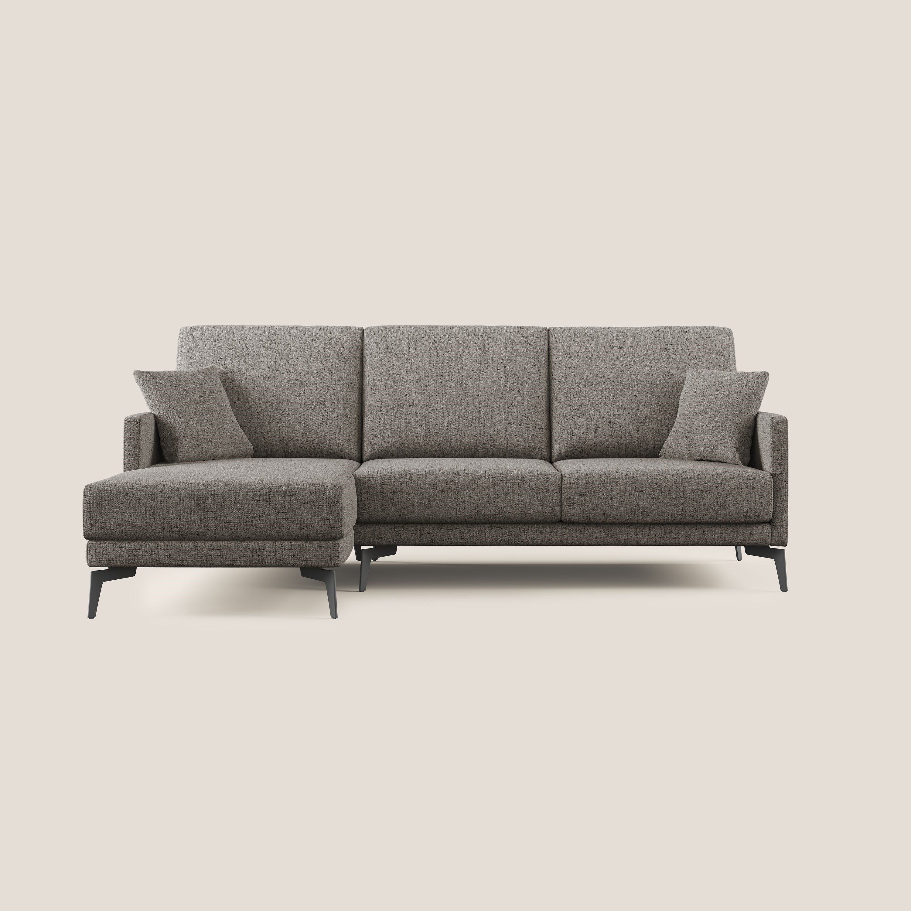Saturno canapé d'angle moderne en tissu doux imperméable T03 taupe - Image 9