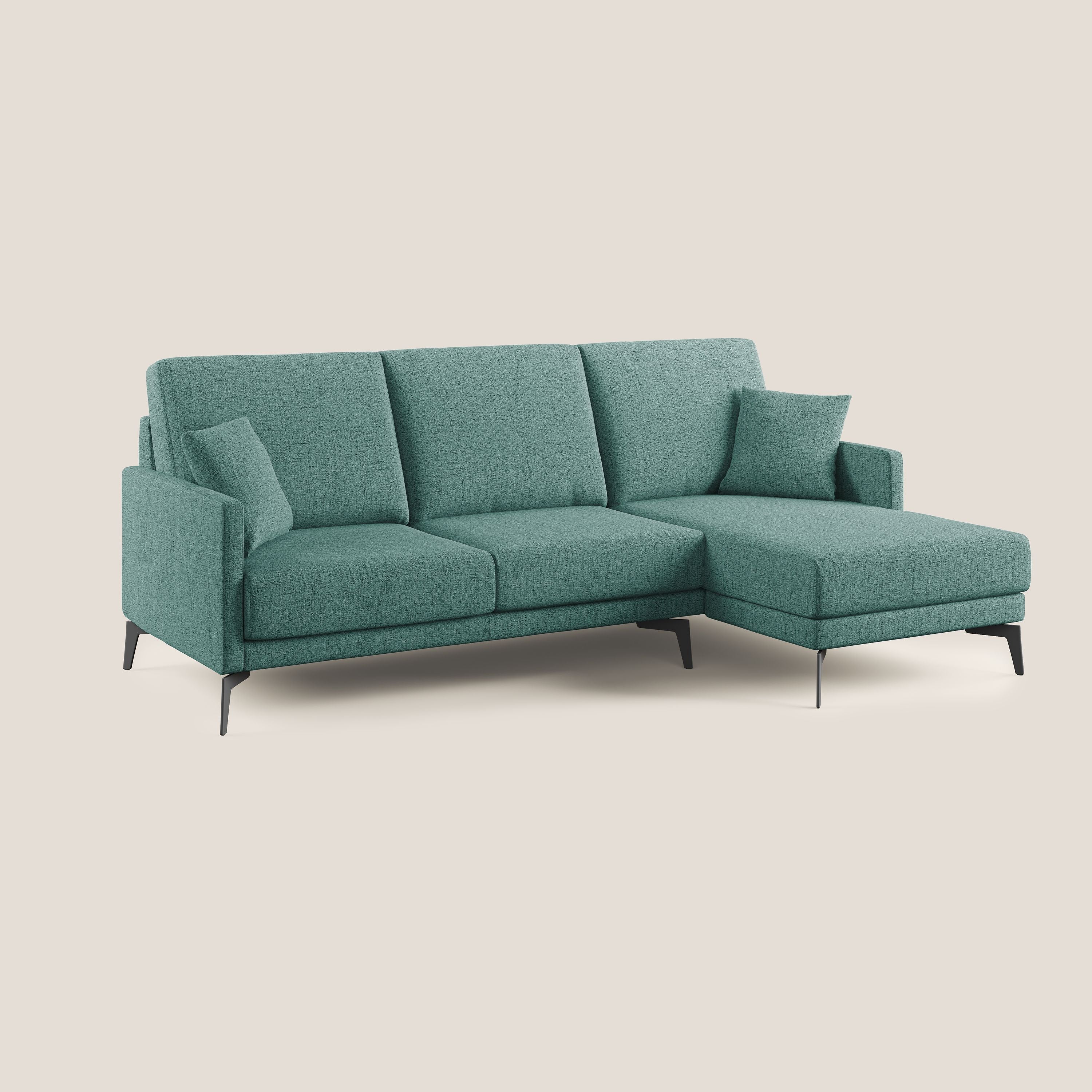 Saturno canapé d'angle moderne en tissu doux imperméable T03 vert d'eau - Image 2