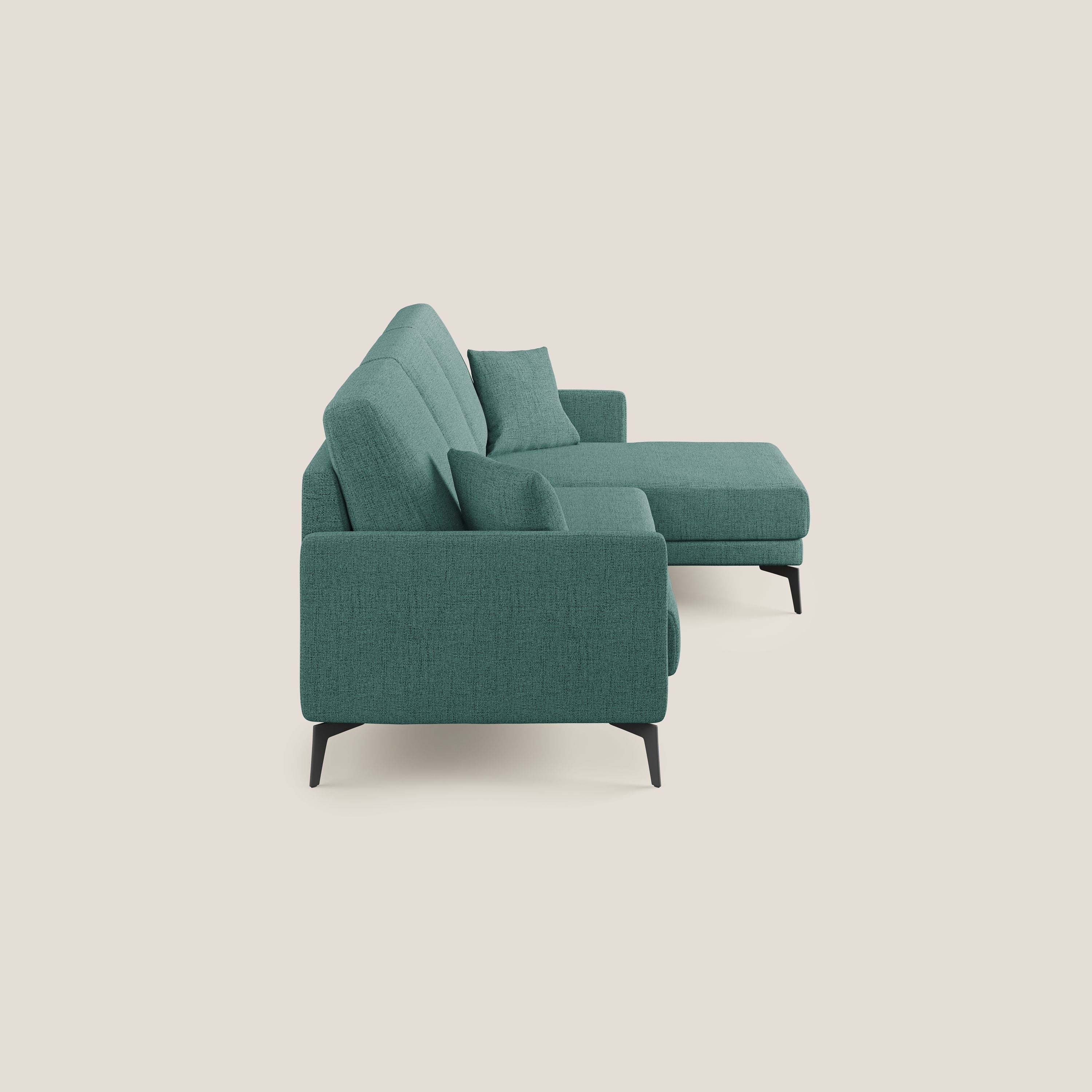 Saturno canapé d'angle moderne en tissu doux imperméable T03 vert d'eau - Image 3