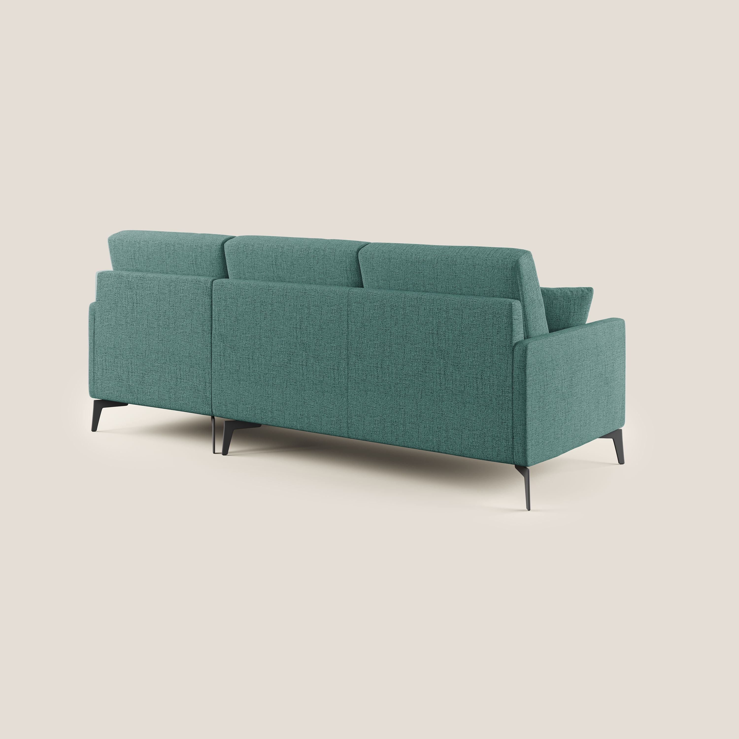 Saturno canapé d'angle moderne en tissu doux imperméable T03 vert d'eau - Image 4