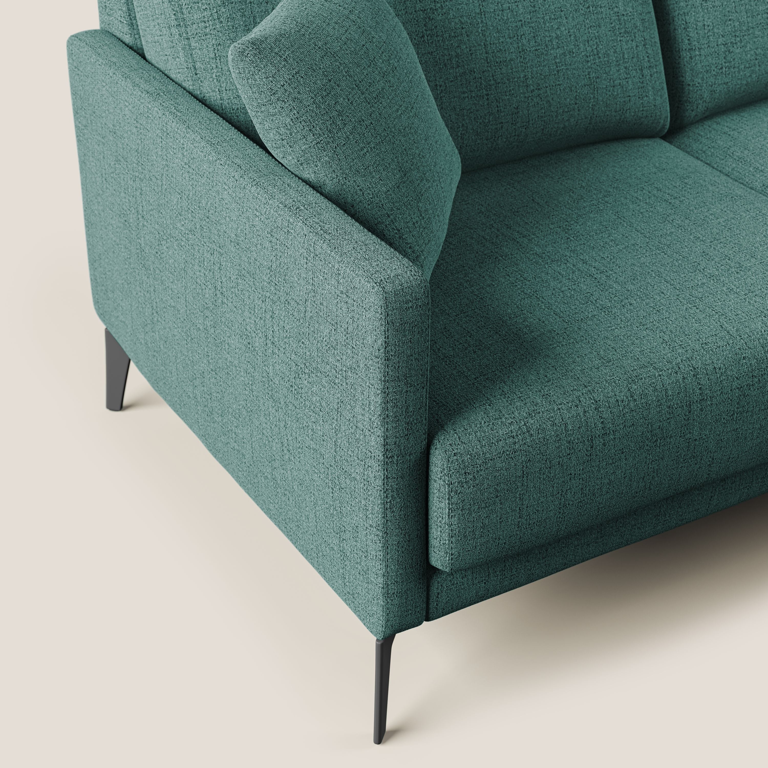 Saturno canapé d'angle moderne en tissu doux imperméable T03 vert d'eau - Image 5