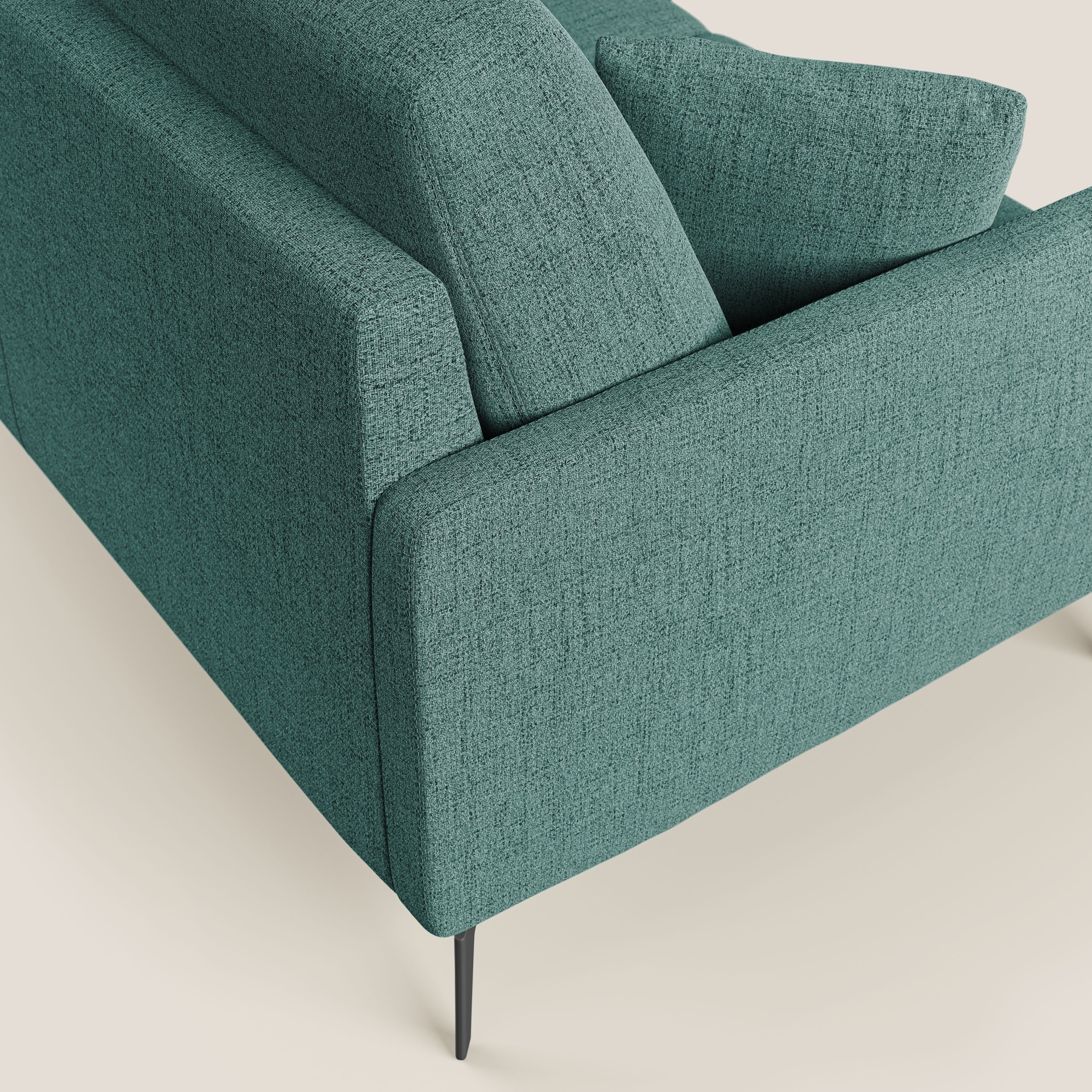 Saturno canapé d'angle moderne en tissu doux imperméable T03 vert d'eau - Image 6