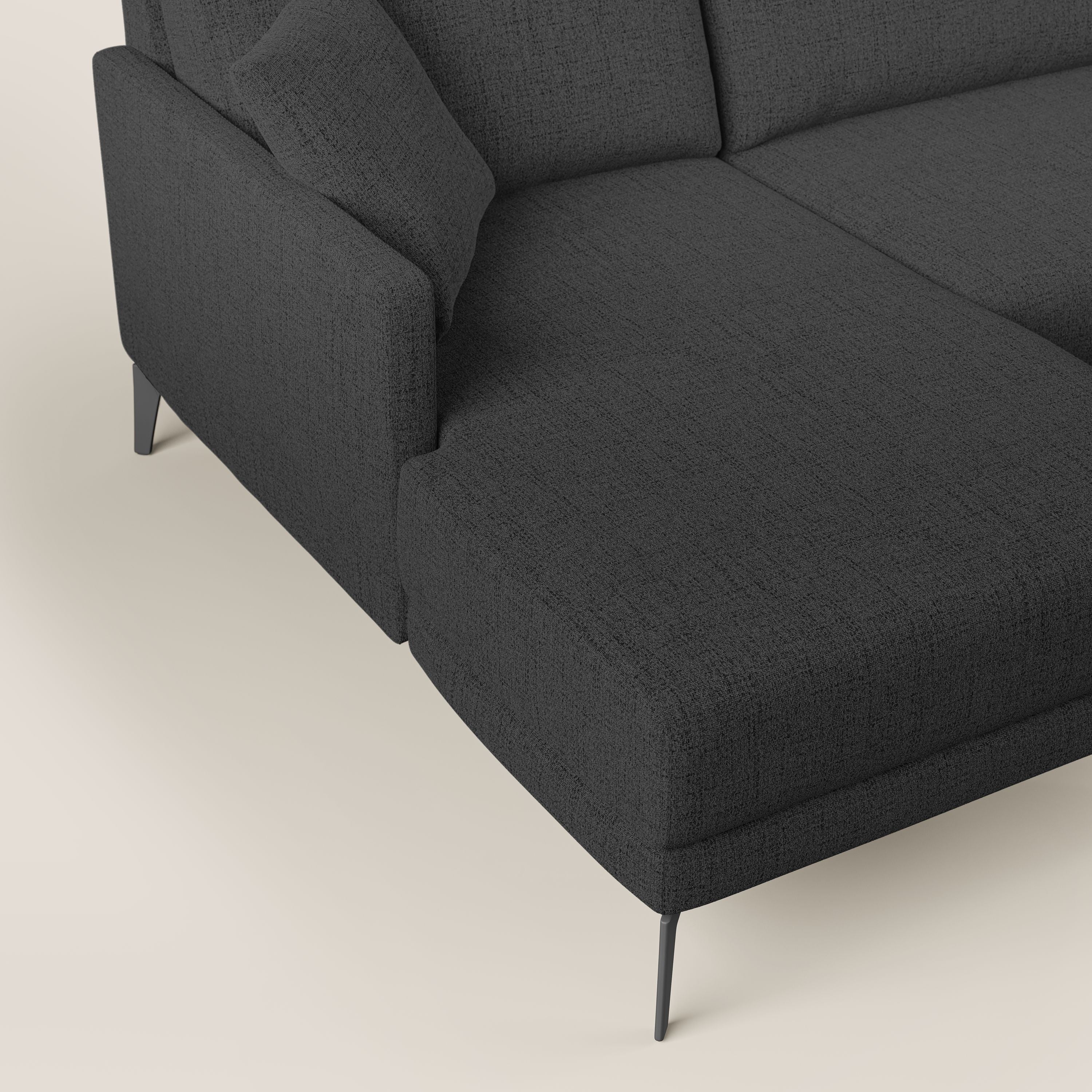 Saturno canapé panoramique moderne en tissu doux imperméable T03 anthracite - Image 5