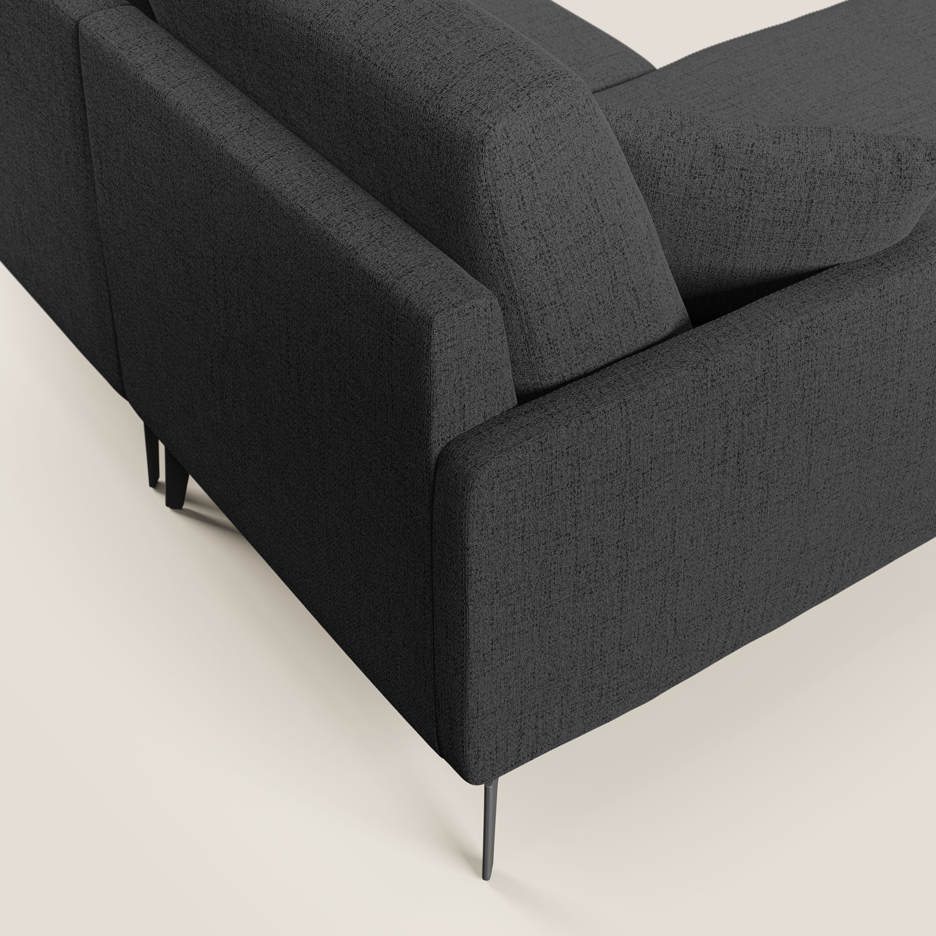 Saturno canapé panoramique moderne en tissu doux imperméable T03 anthracite - Image 6