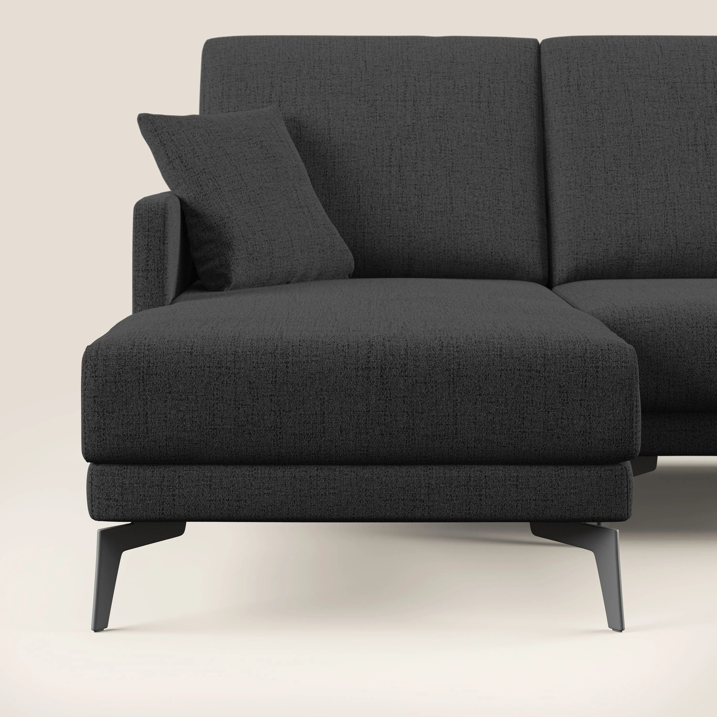 Saturno canapé panoramique moderne en tissu doux imperméable T03 anthracite - Image 7