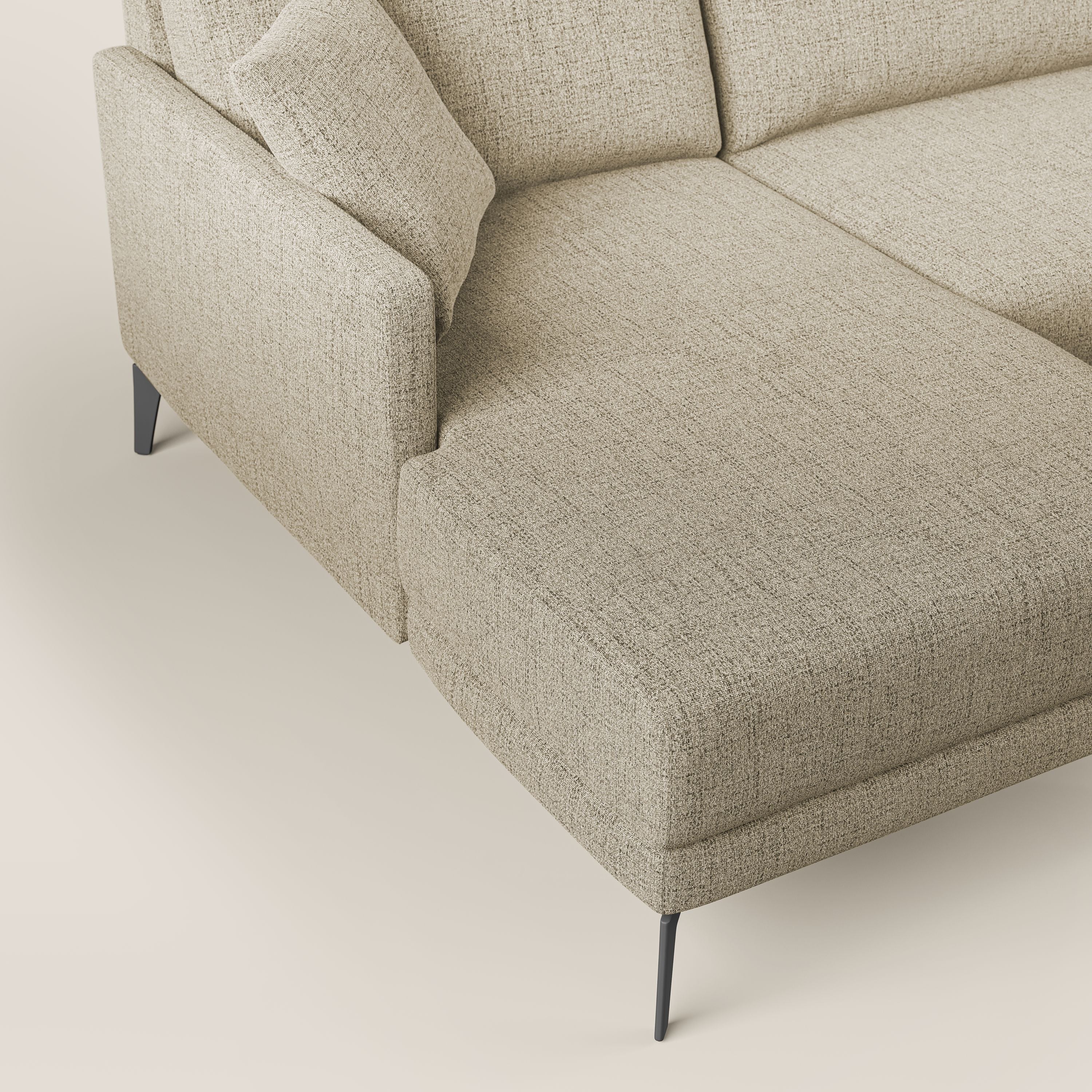 Saturno canapé panoramique moderne en tissu doux imperméable T03 beige - Image 5