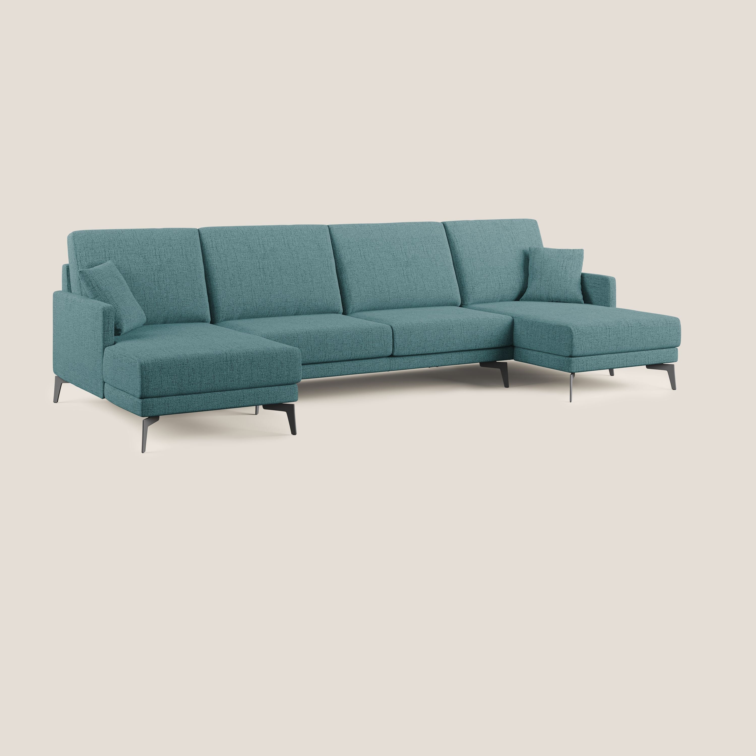 Saturno canapé panoramique moderne en tissu doux imperméable T03 azbleu cielur - Image 2