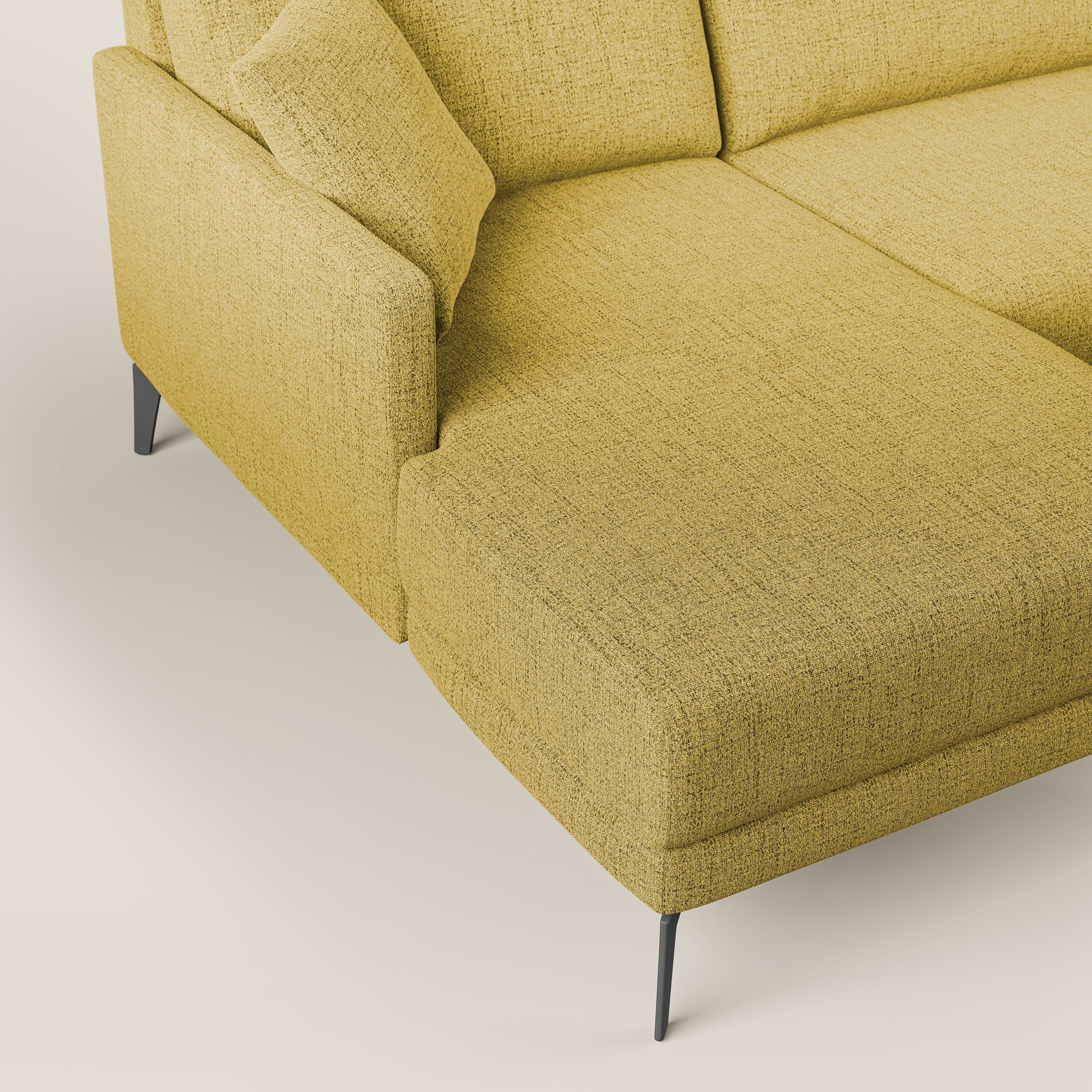 Saturno canapé panoramique moderne en tissu doux imperméable T03 jaune - Image 5