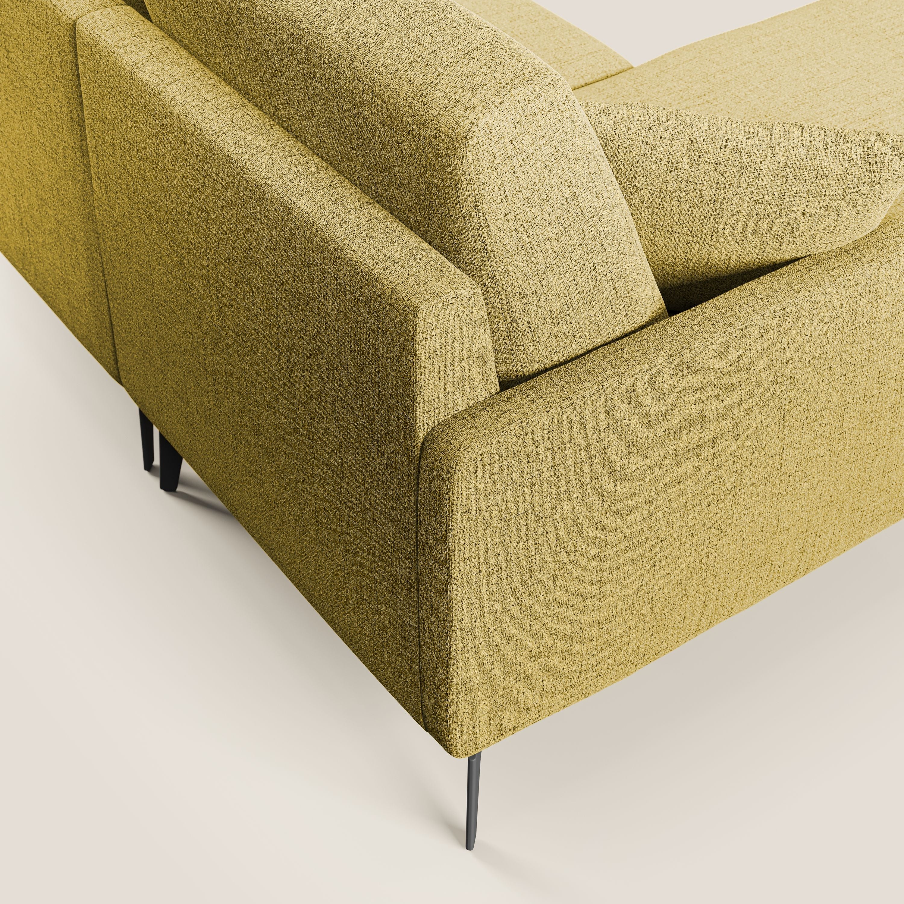 Saturno canapé panoramique moderne en tissu doux imperméable T03 jaune - Image 6
