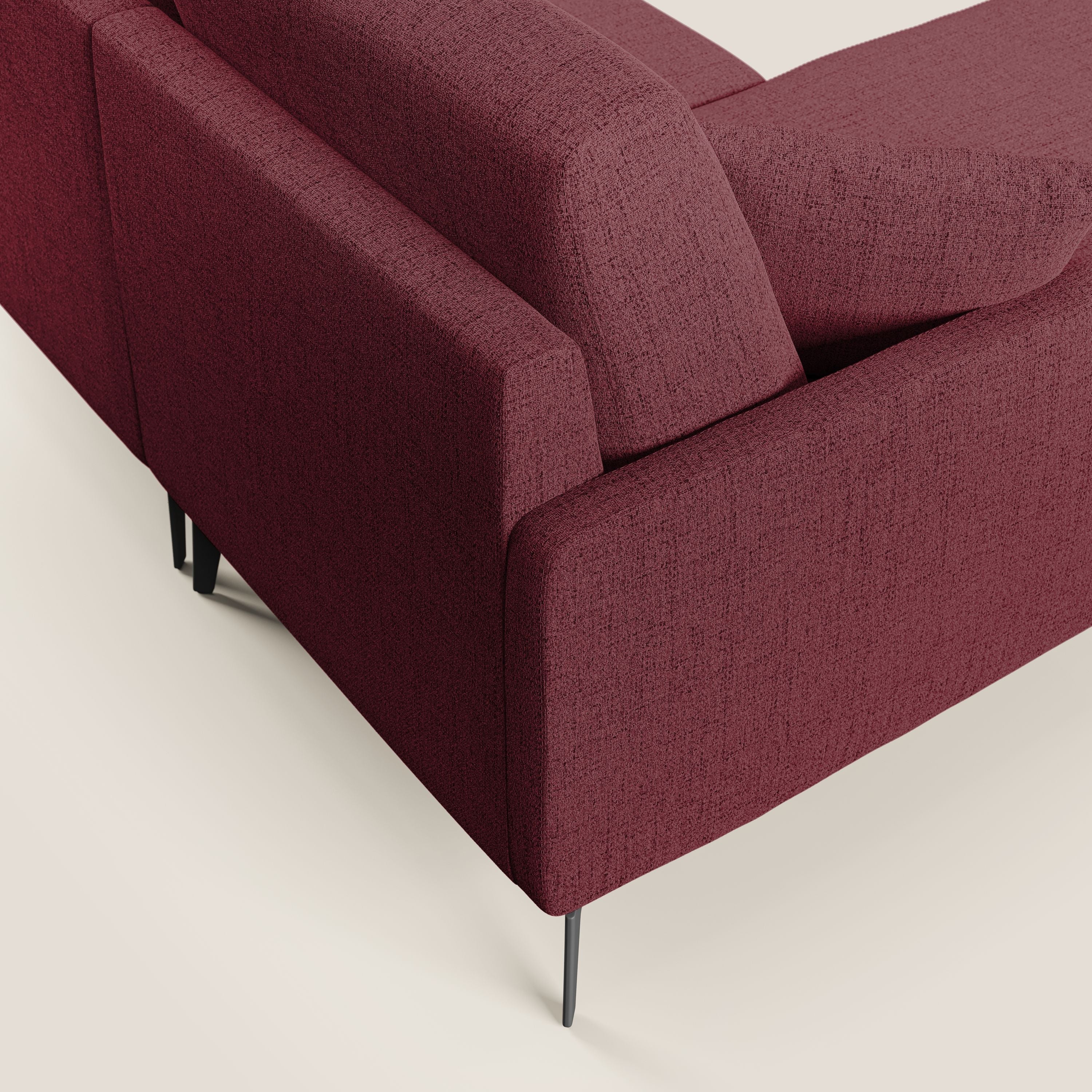 Saturno canapé panoramique moderne en tissu doux imperméable T03 rouge - Image 6