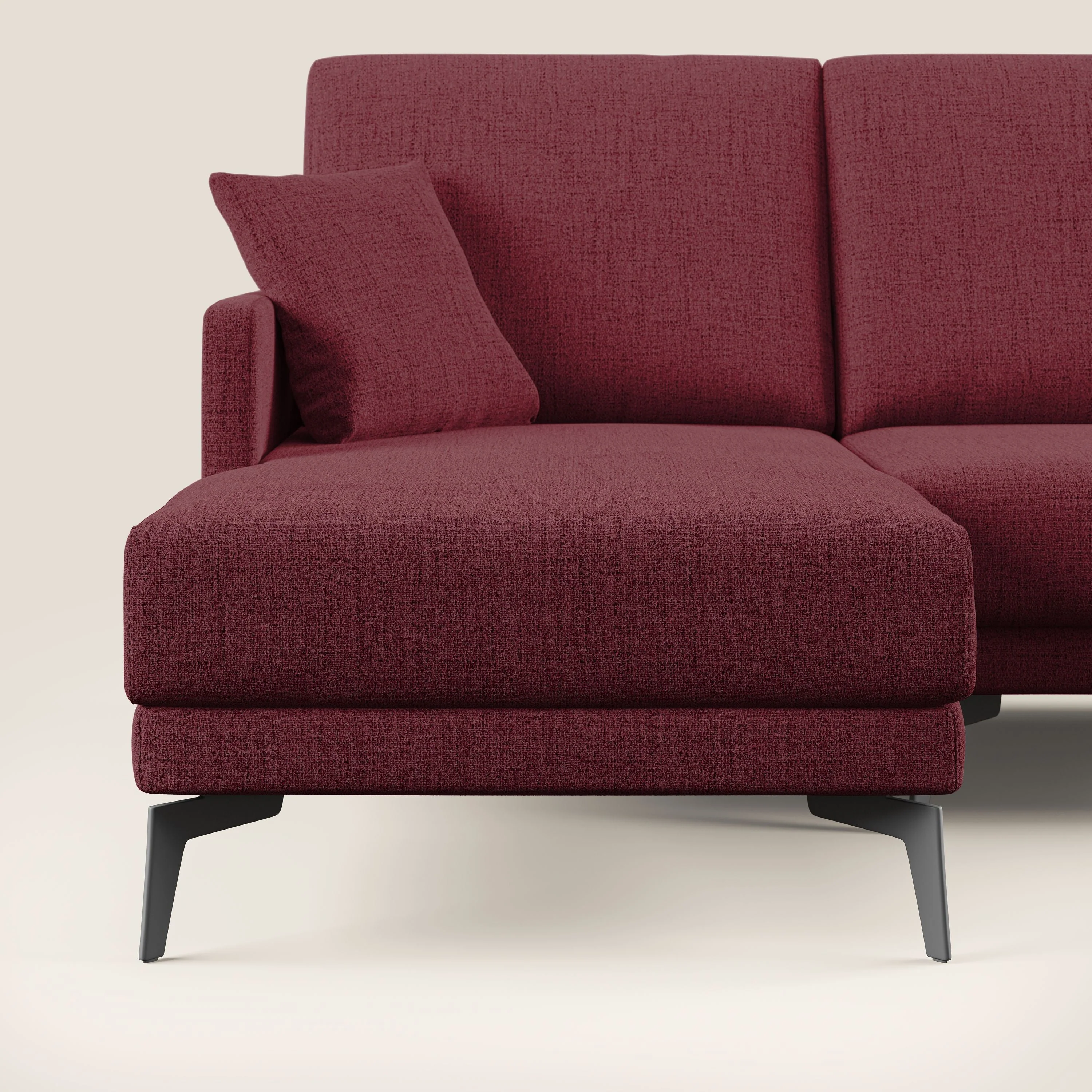 Saturno canapé panoramique moderne en tissu doux imperméable T03 rouge - Image 7