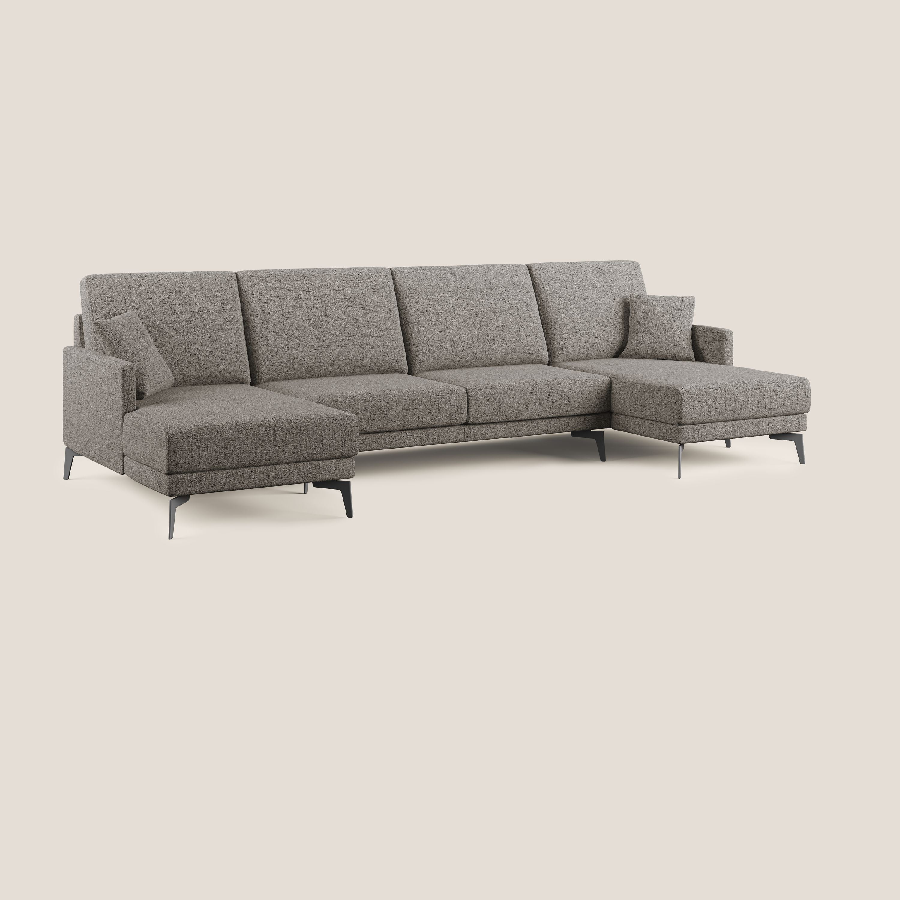 Saturno canapé panoramique moderne en tissu doux imperméable T03 taupe - Image 2