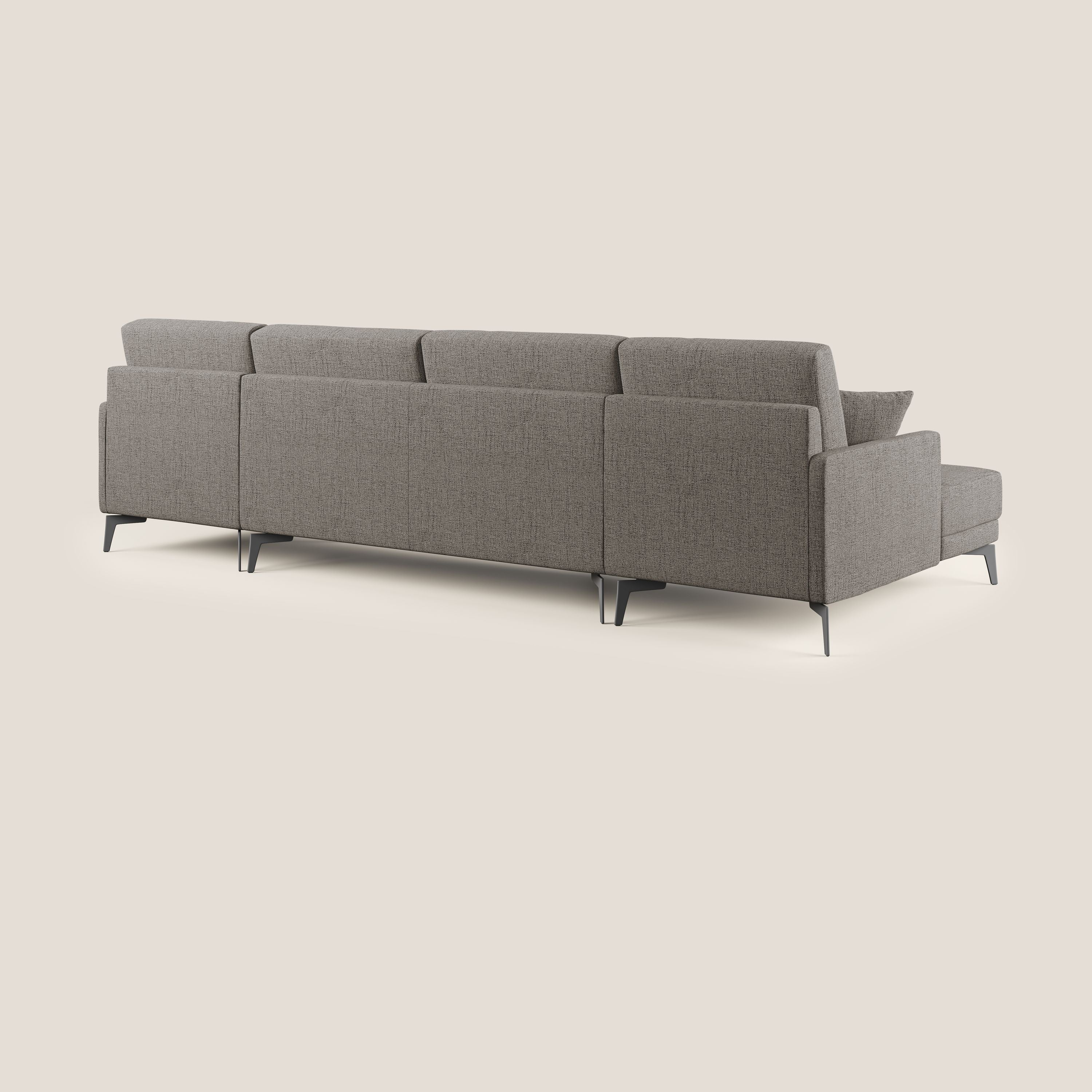 Saturno canapé panoramique moderne en tissu doux imperméable T03 taupe - Image 4