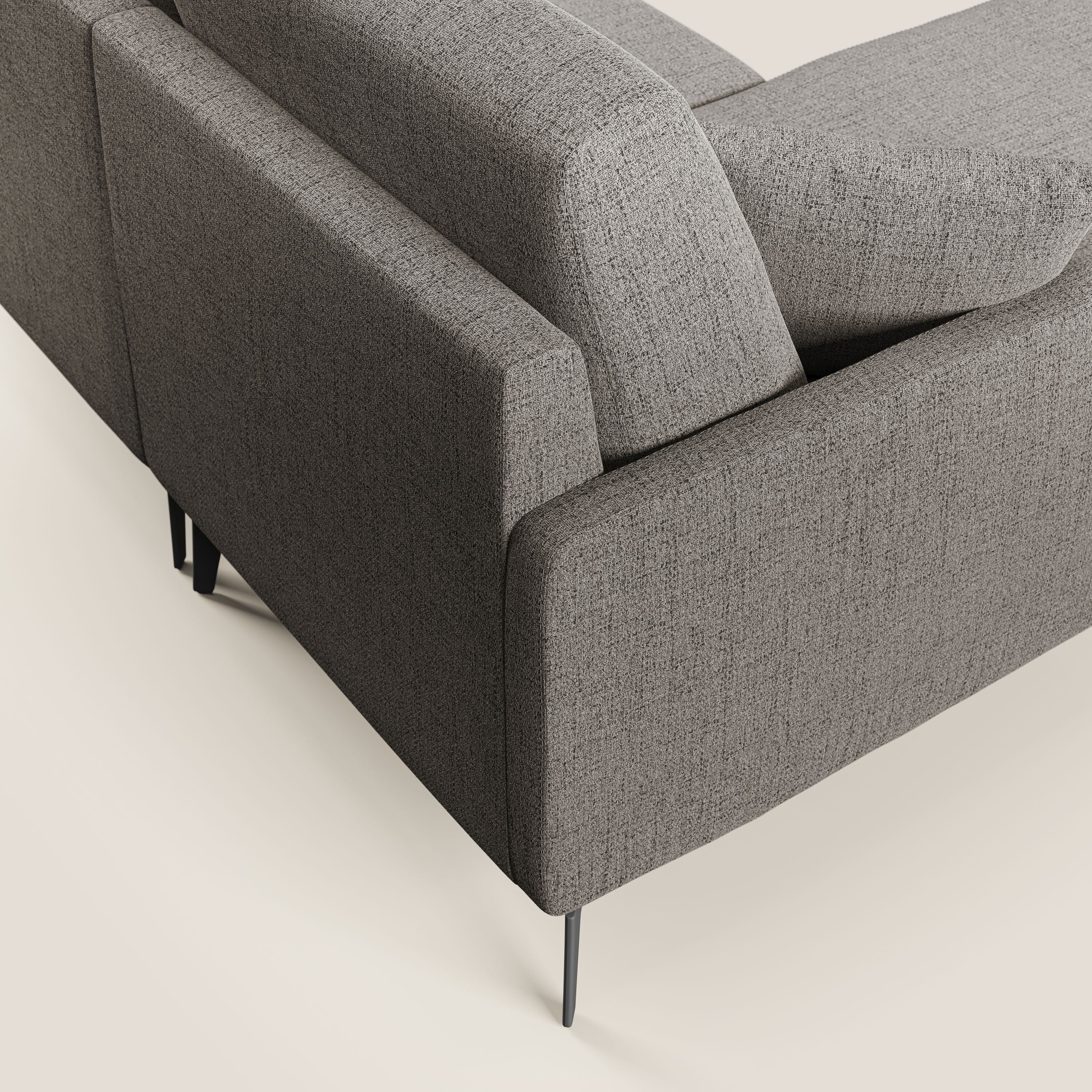 Saturno canapé panoramique moderne en tissu doux imperméable T03 taupe - Image 6