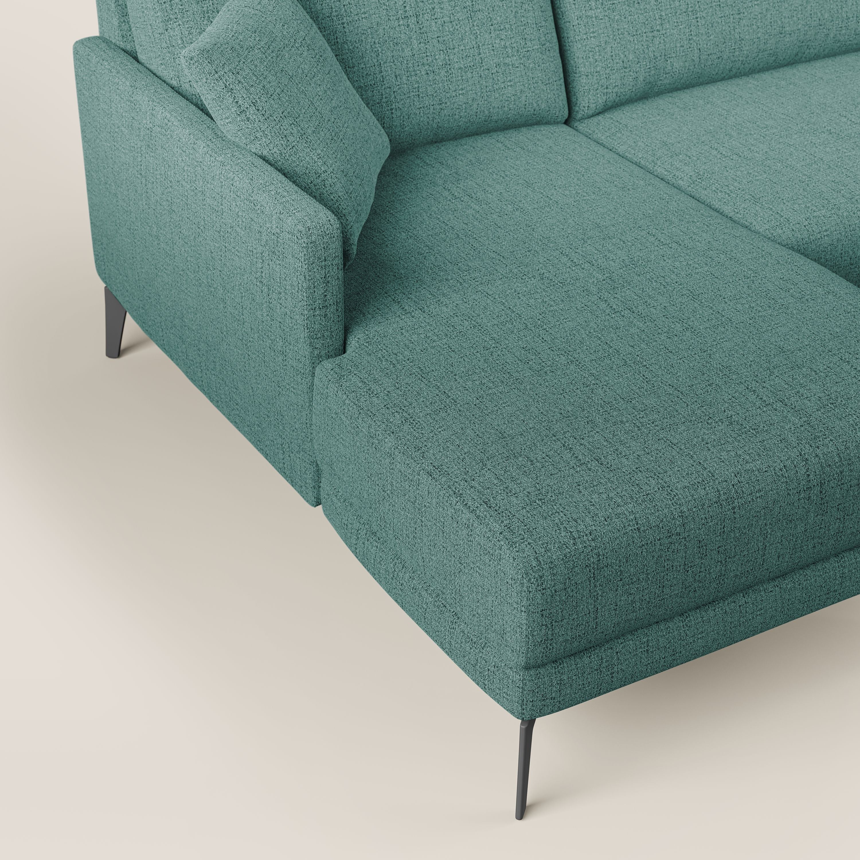 Saturno canapé panoramique moderne en tissu doux imperméable T03 vert d'eau - Image 5