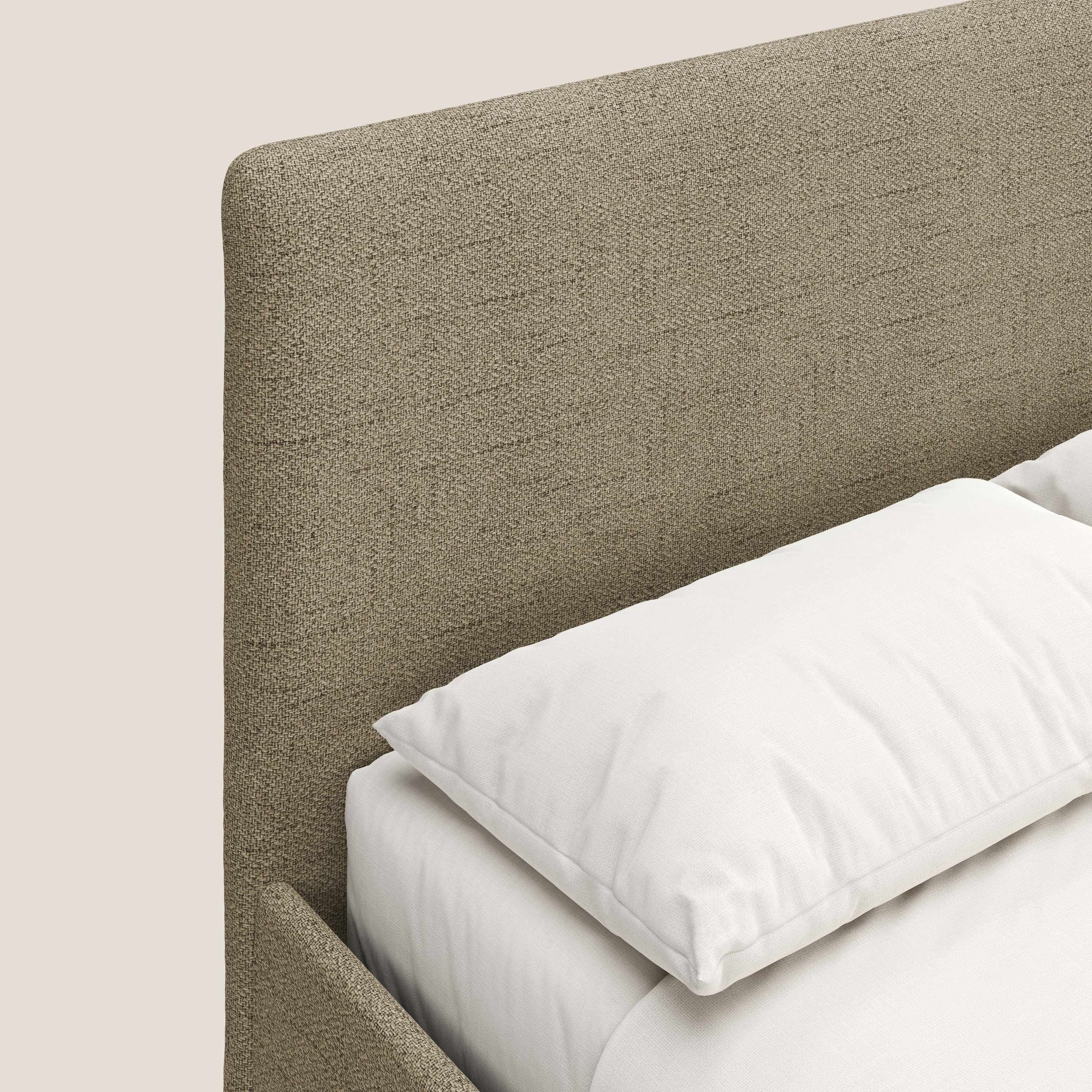 Serena lit coffre scandinave compact en tissu flammé imperméable T03 beige - Image 6