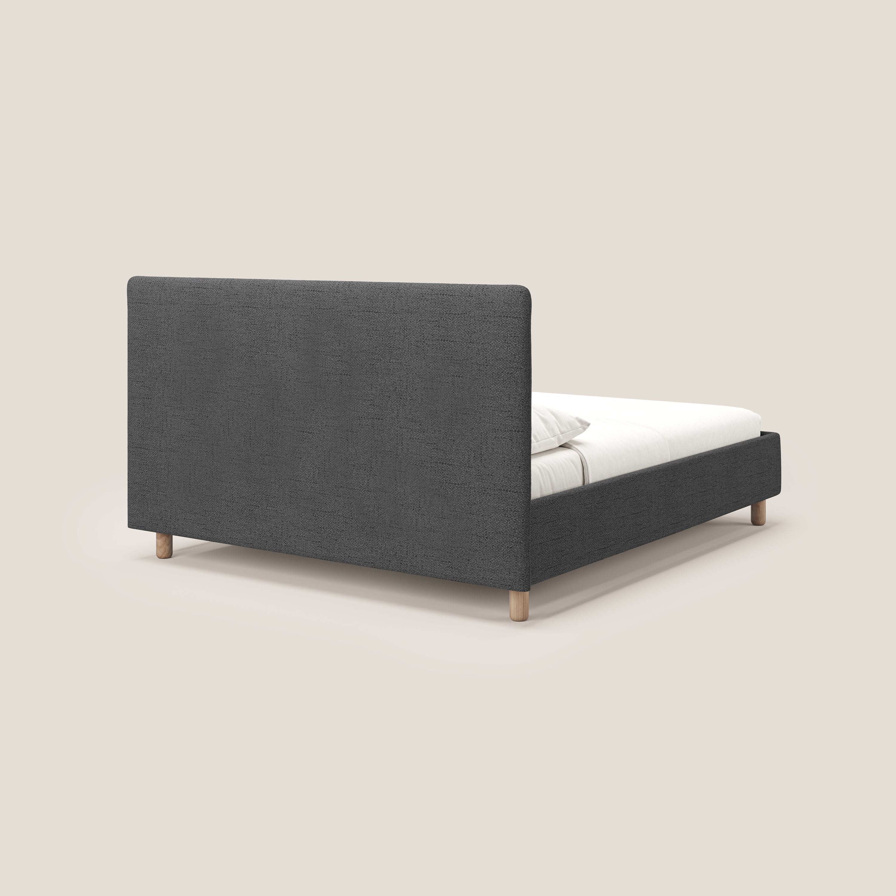 Serena lit coffre scandinave compact en tissu flammé imperméable T03 gris - Image 5