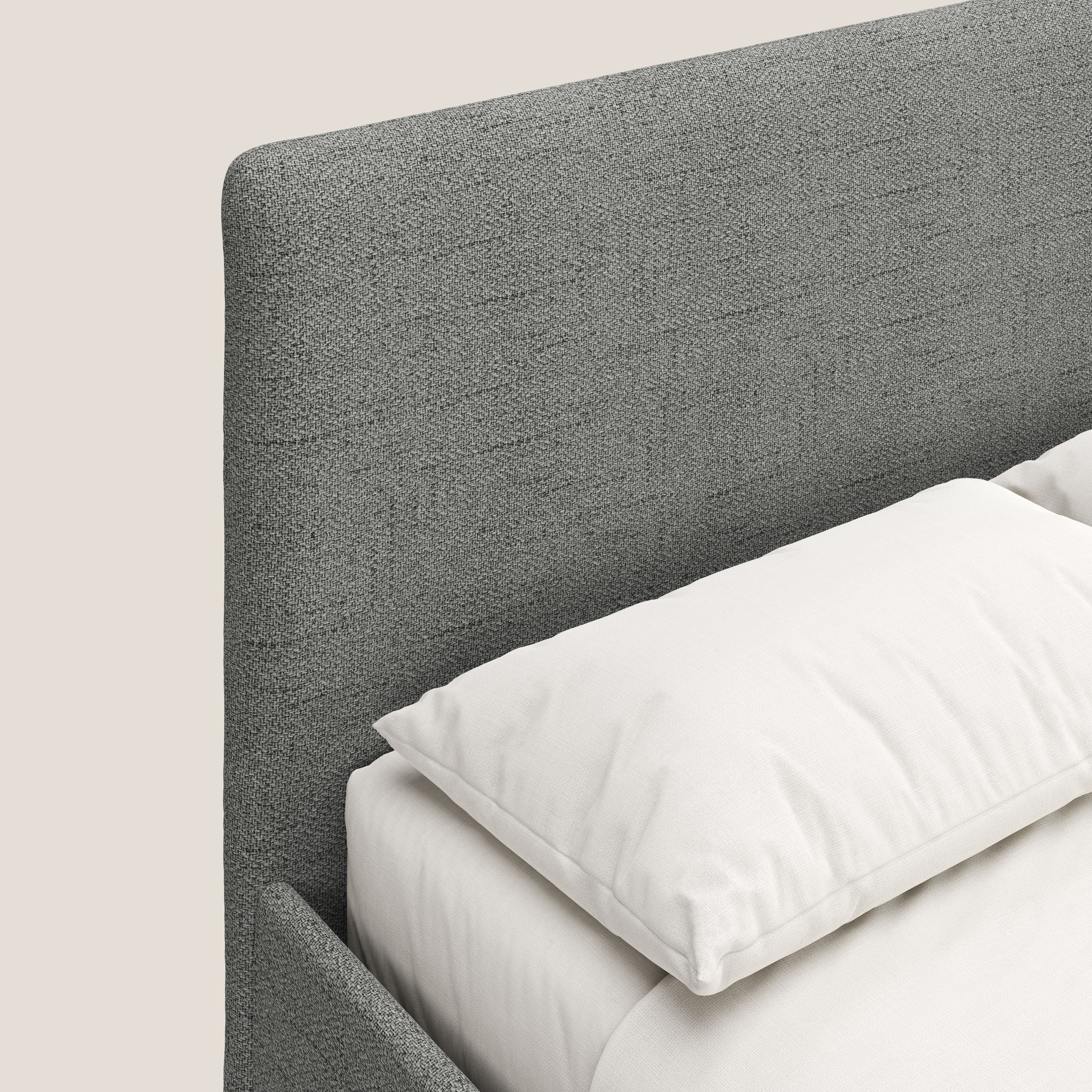 Serena lit coffre scandinave compact en tissu flammé imperméable T03 gris clair - Image 6