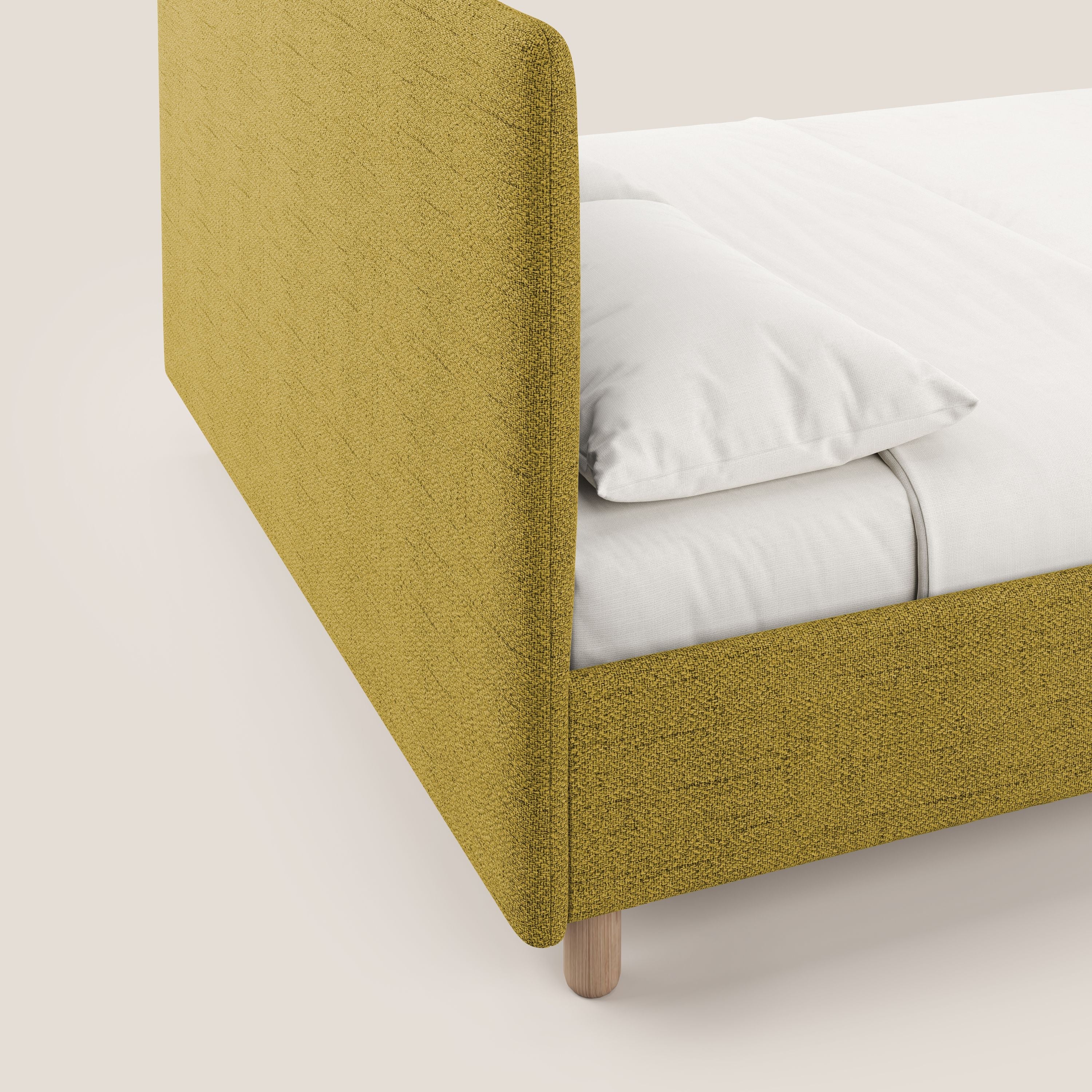 Serena lit coffre scandinave compact en tissu flammé imperméable T03 jaune - Image 7