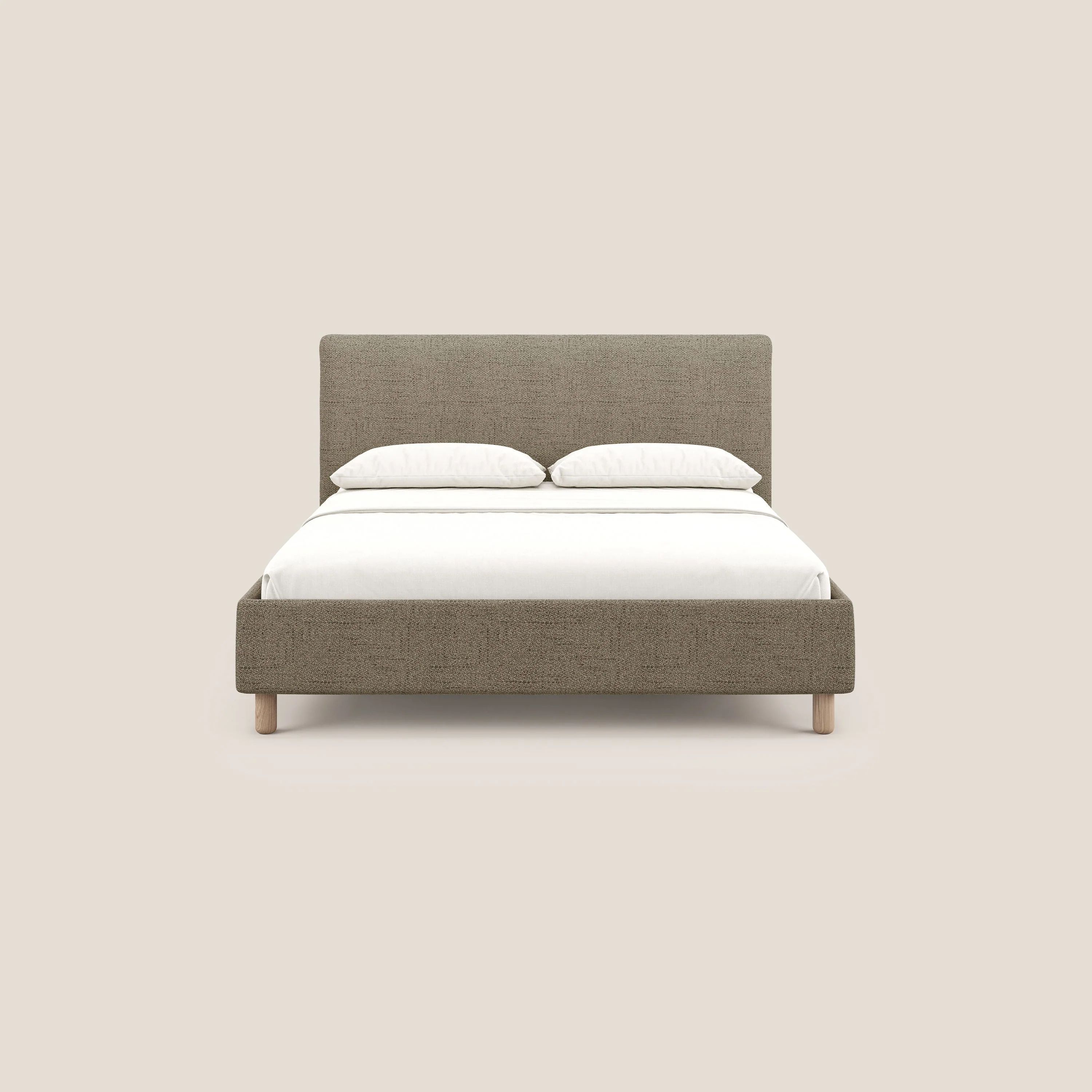 Serena lit coffre scandinave compact en tissu flammé imperméable T03 marron - Image 3