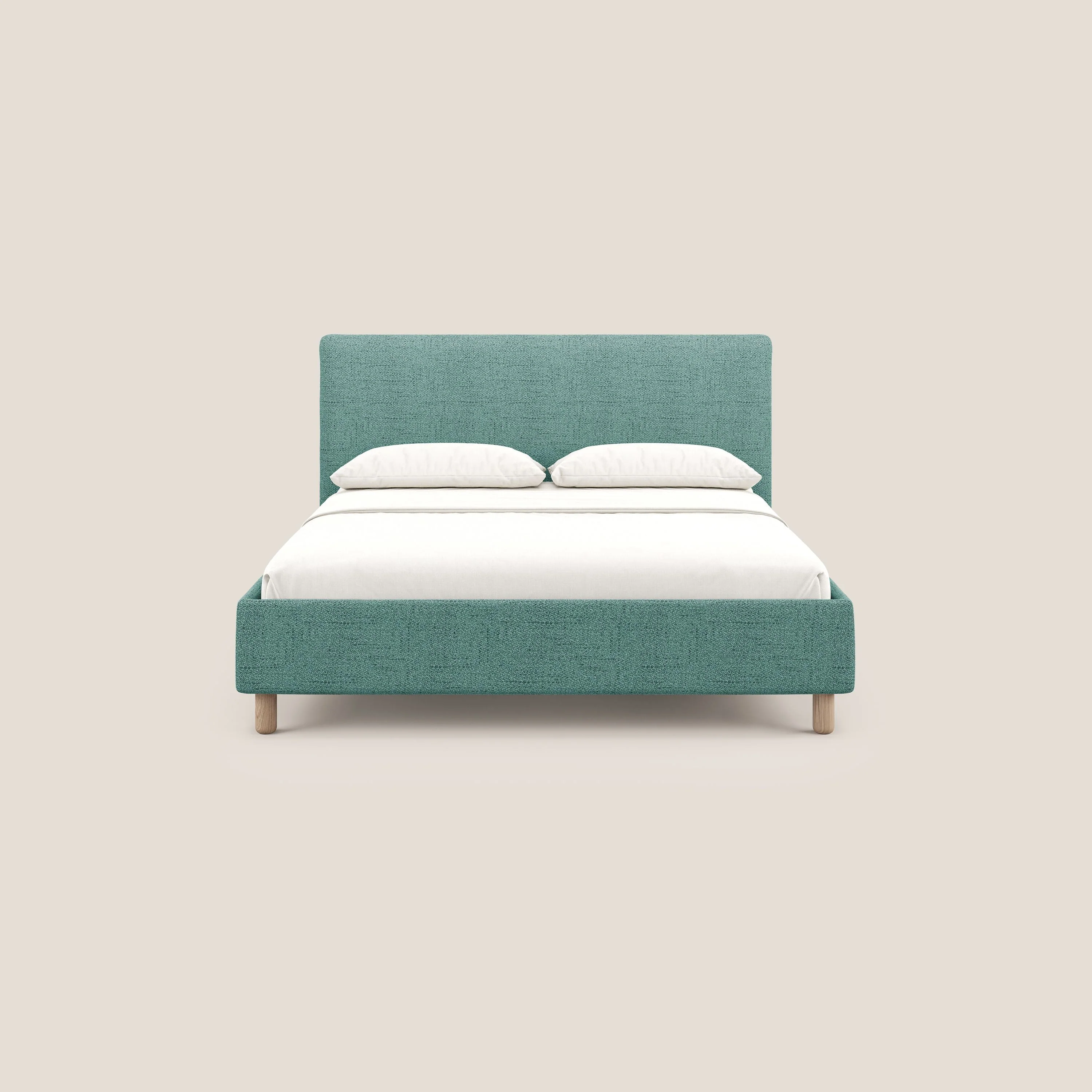 Serena lit coffre scandinave compact en tissu flammé imperméable T03 vert d'eau - Image 3
