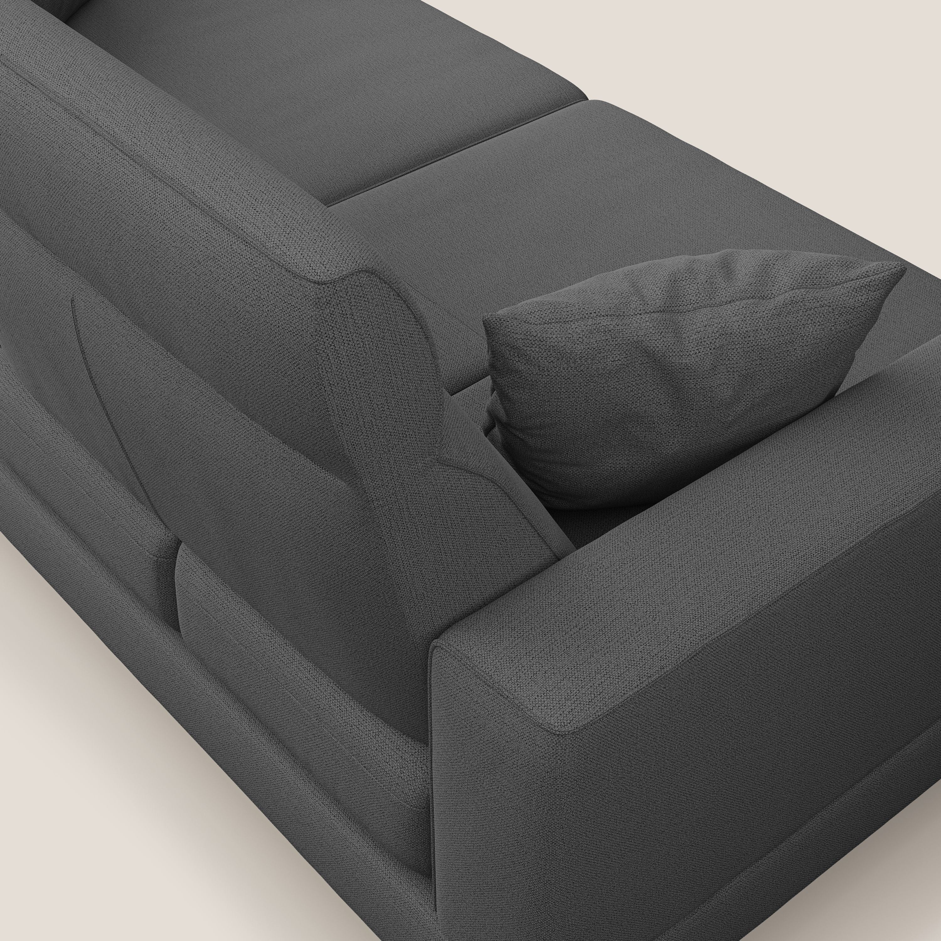 Slide Canapé avec dossiers coulissants et appuie-tête en tissu simili coton imperméable T19 anthracite - Image 10