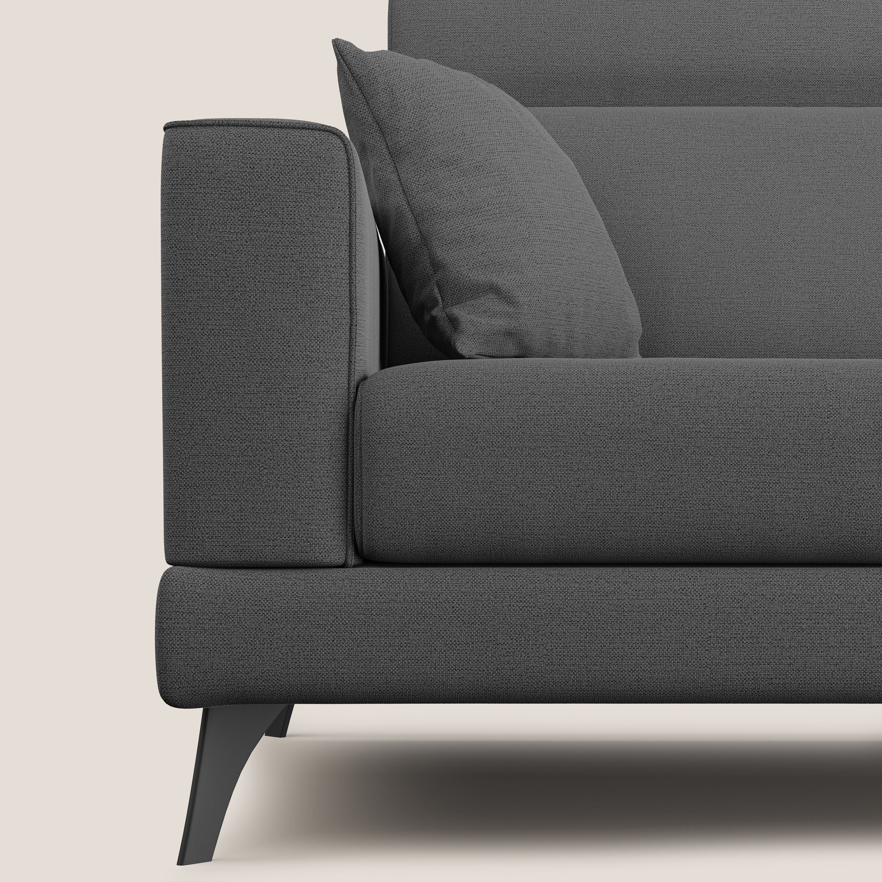 Slide Canapé avec dossiers coulissants et appuie-tête en tissu simili coton imperméable T19 anthracite - Image 11