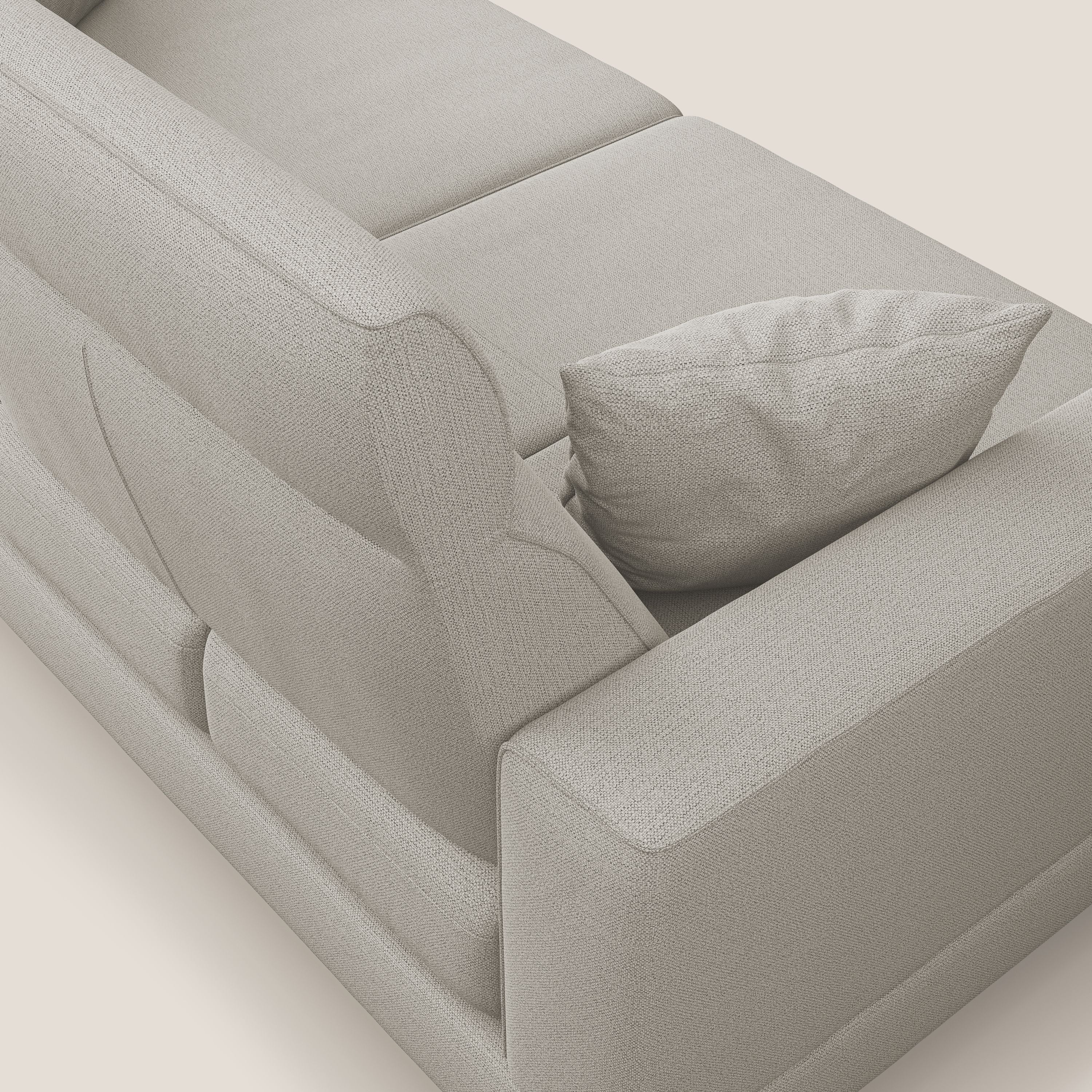 Slide Canapé avec dossiers coulissants et appuie-tête en tissu simili coton imperméable T19 crème - Image 10