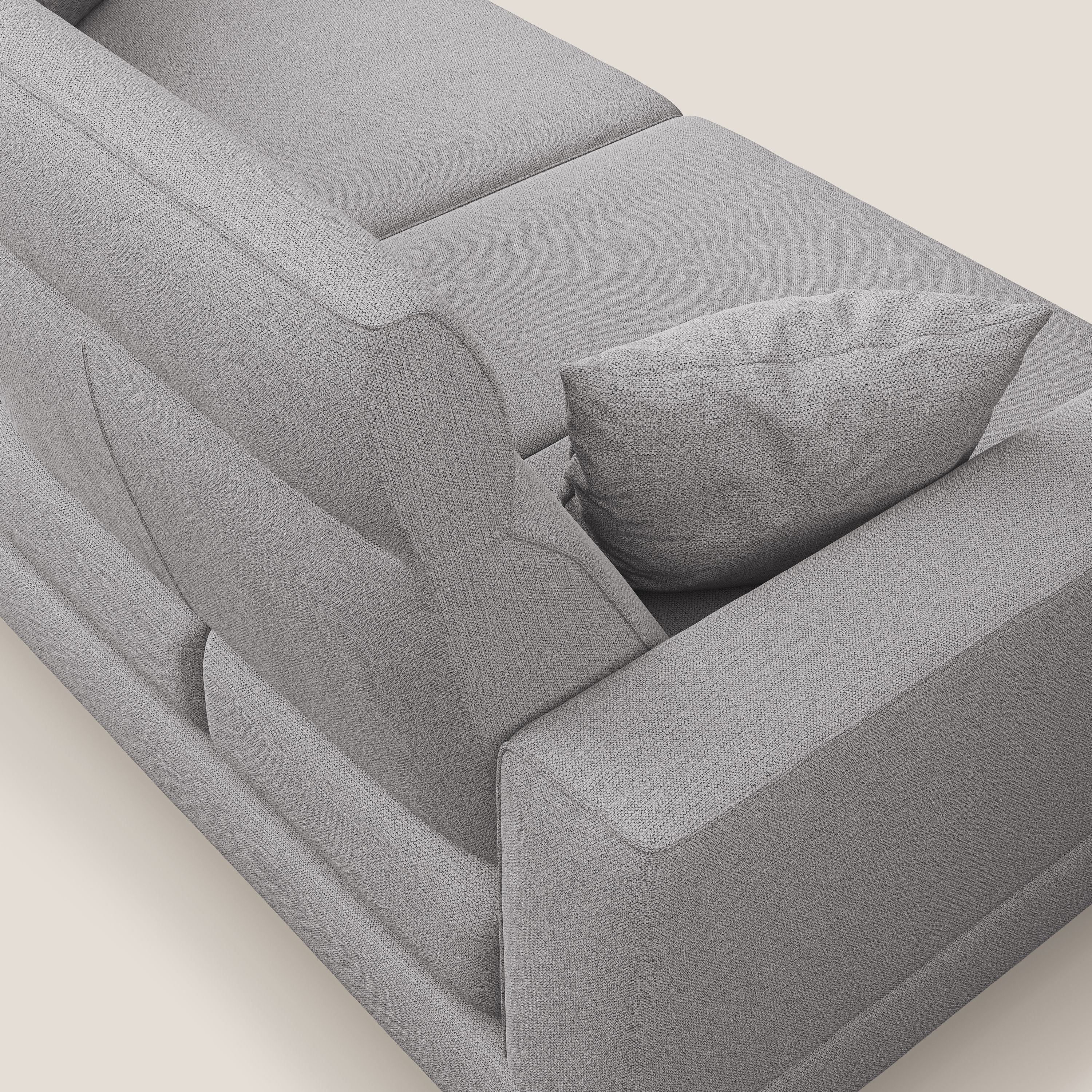 Slide Divano con schienali traslanti e poggiatesta in tessuto simil cotone impermeabile T19 gris - Image 10
