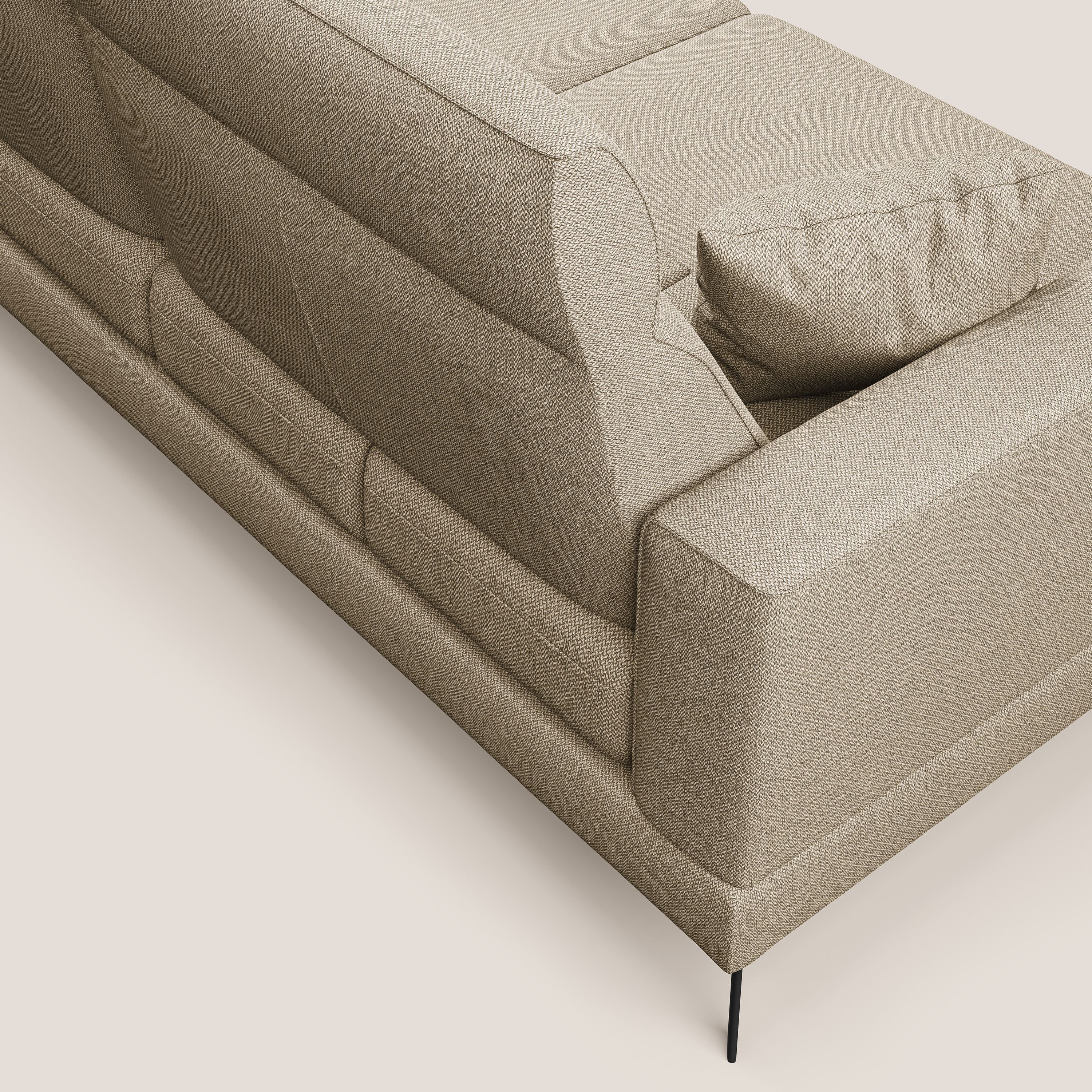 Slide canapé d'angle avec dossier coulissants et appuie-tête réglables en tissu  détachable T05 beige - Image 8