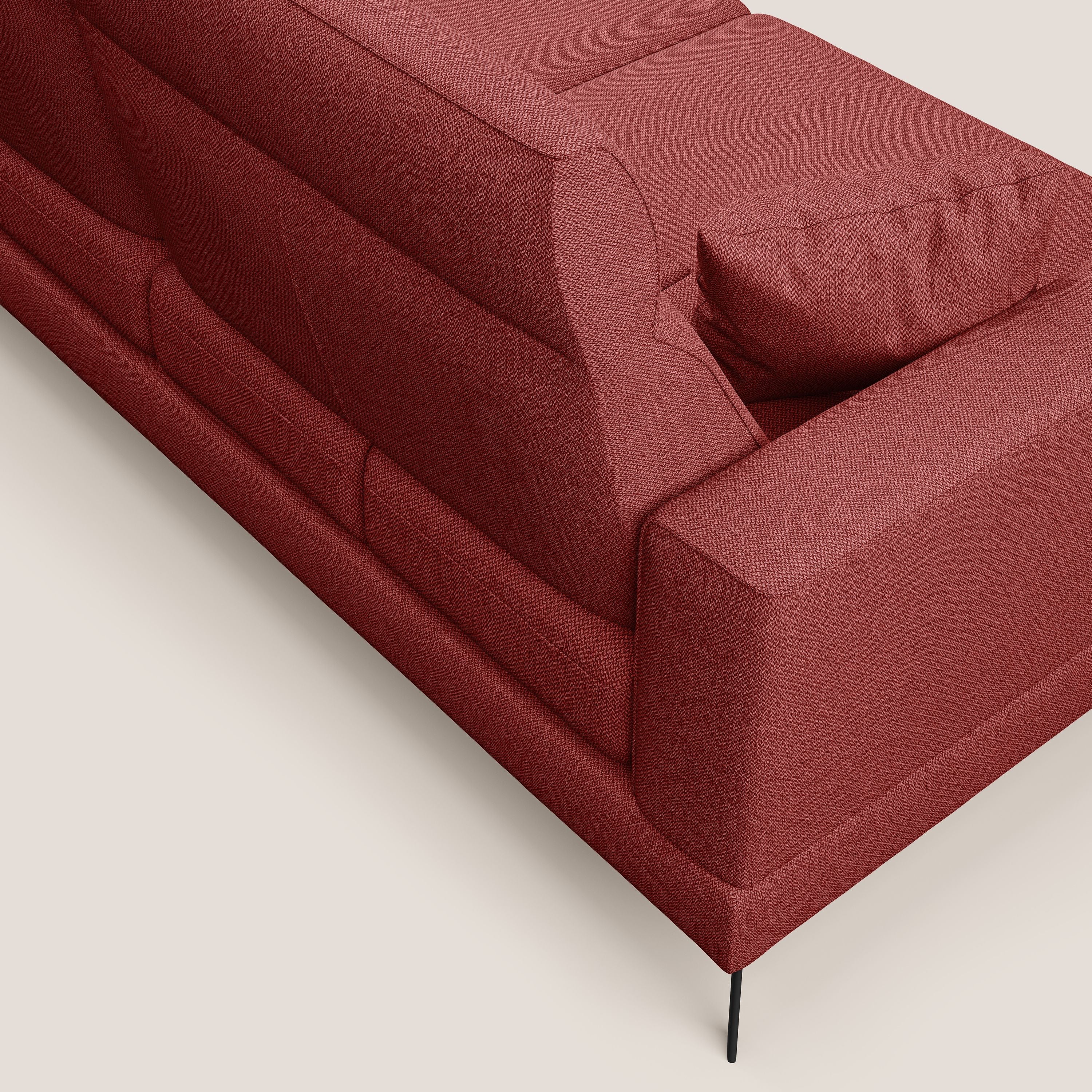 Slide canapé d'angle avec dossier coulissants et appuie-tête réglables en tissu  détachable T05 rouge - Image 9