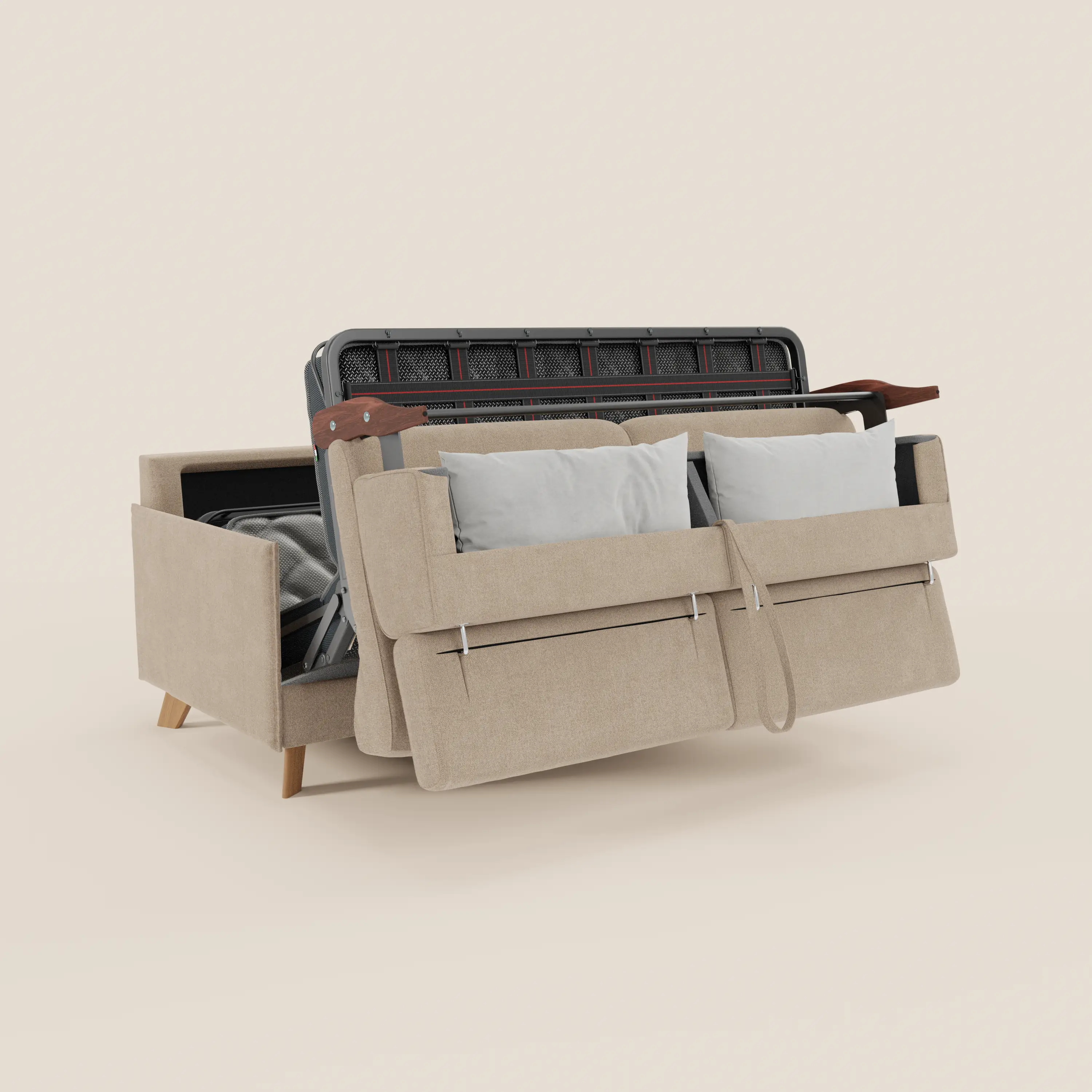 Sole Canapé convertible avec têtières réglables - design élégant 100% déhoussable en tissu détachable T23 - Image 111