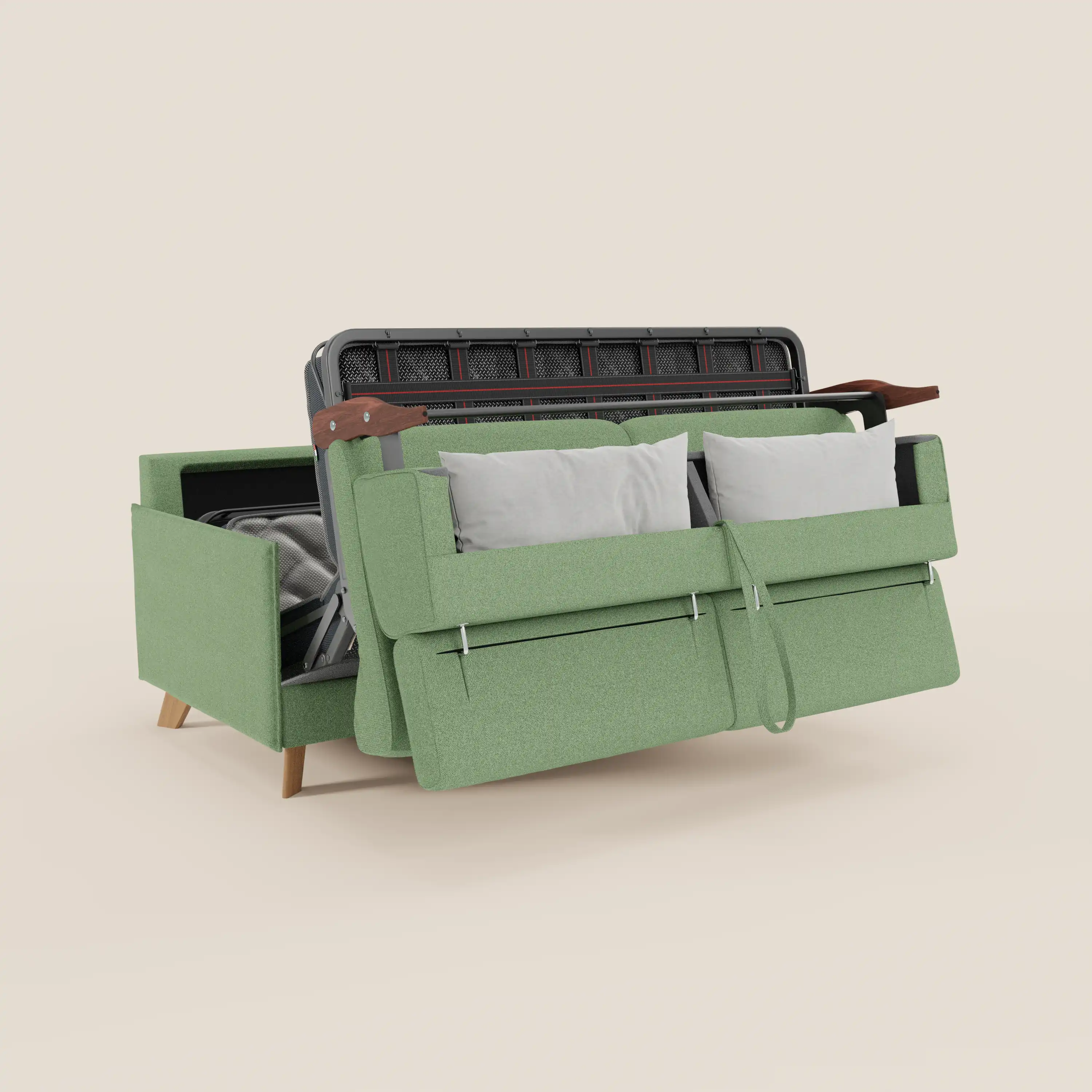 Sole Canapé convertible avec têtières réglables - design élégant 100% déhoussable en tissu détachable T23 - Image 124