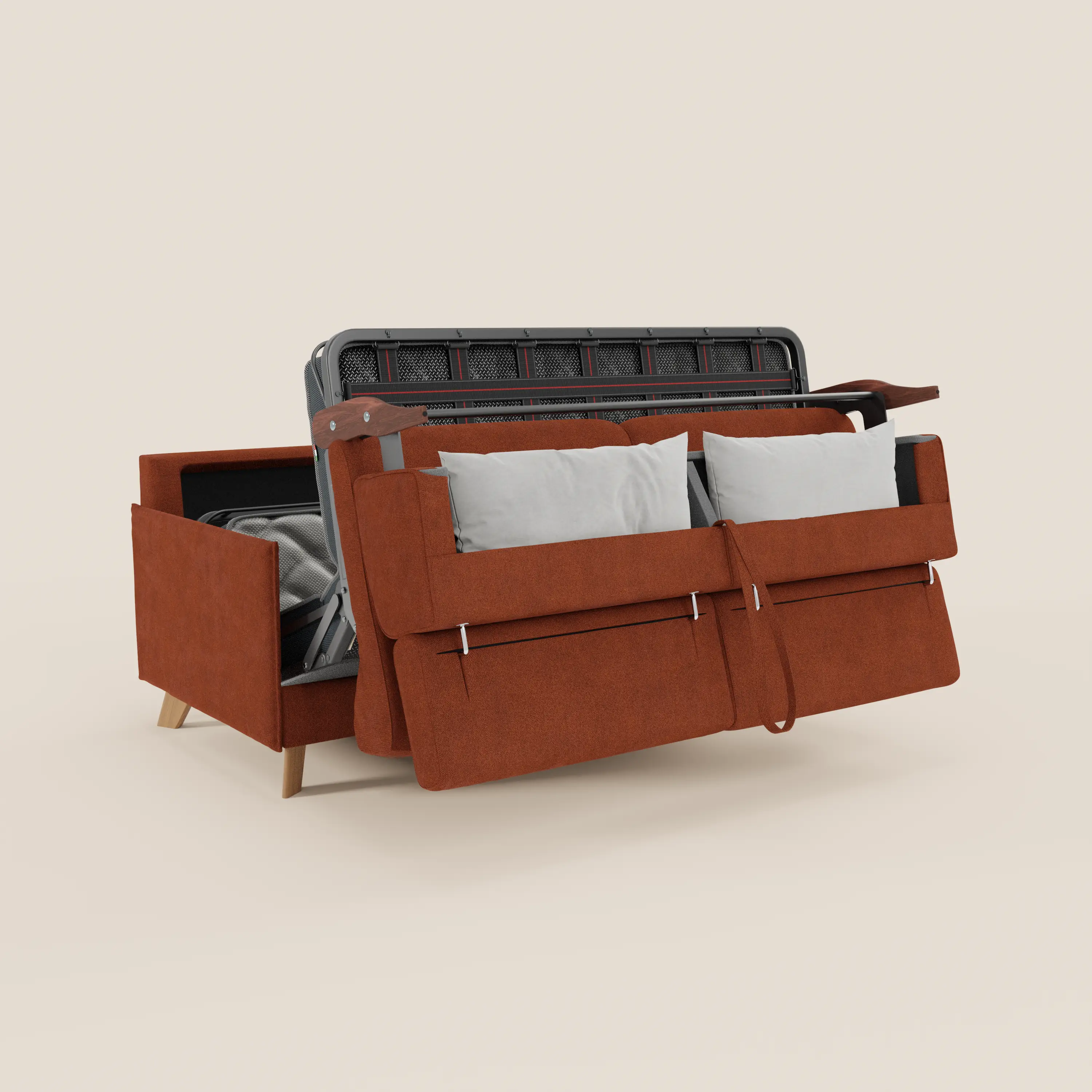 Sole Canapé convertible avec têtières réglables - design élégant 100% déhoussable en tissu détachable T23 - Image 137