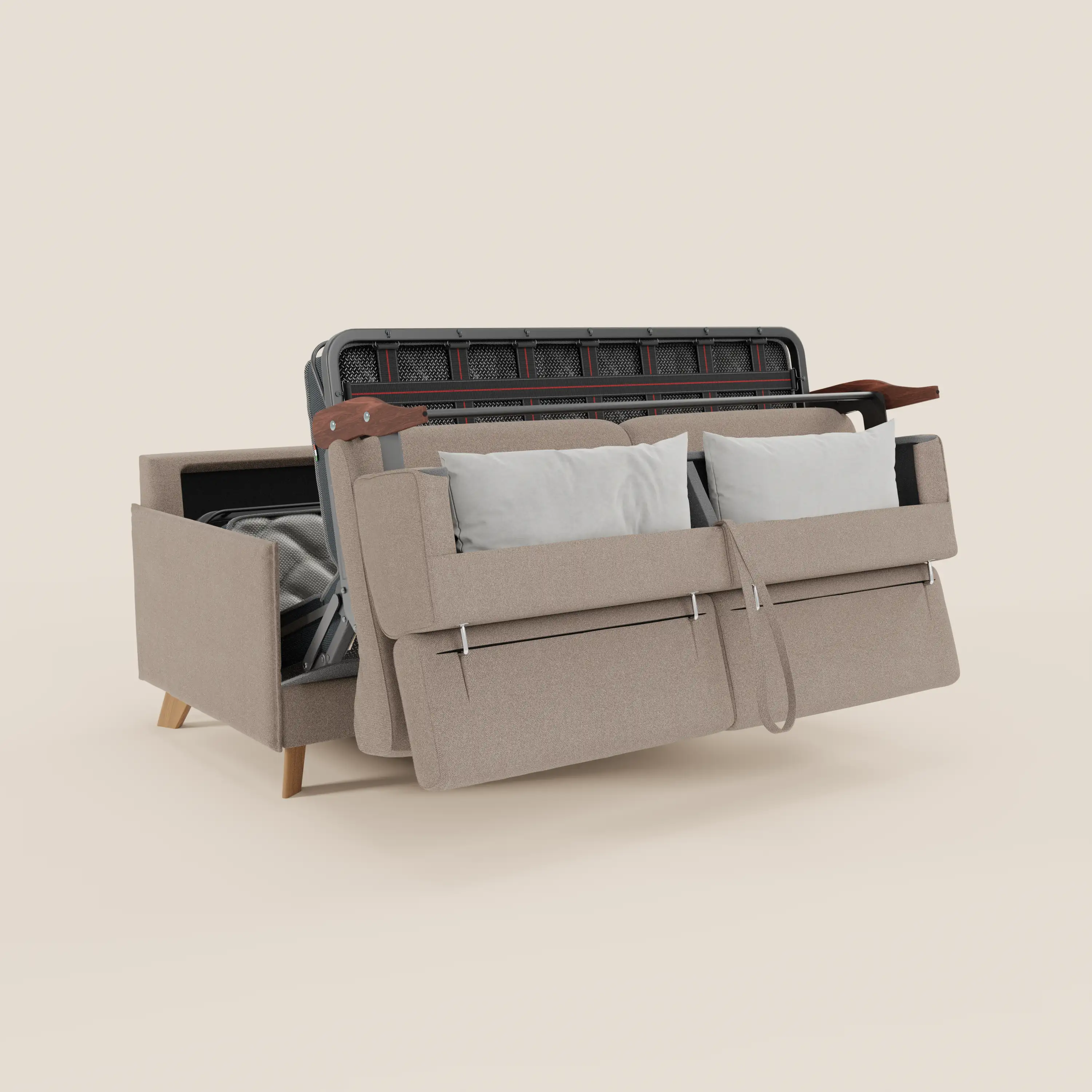 Sole Canapé convertible avec têtières réglables - design élégant 100% déhoussable en tissu détachable T23 - Image 163
