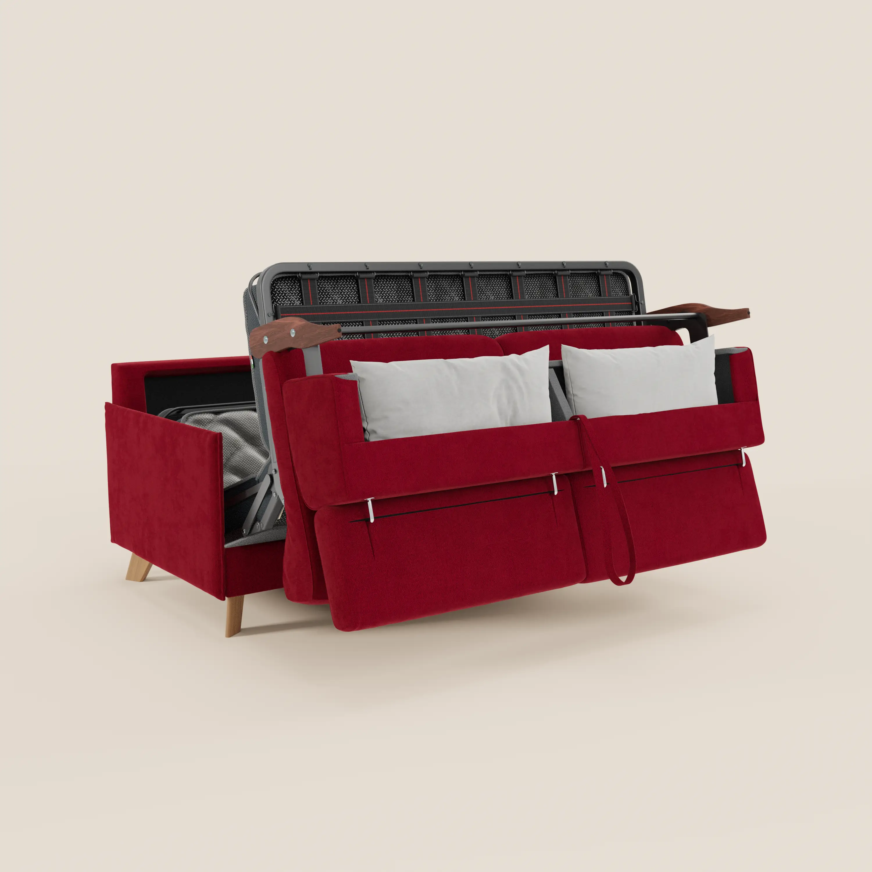 Sole Canapé convertible avec têtières réglables - design élégant 100% déhoussable en tissu détachable T23 - Image 176