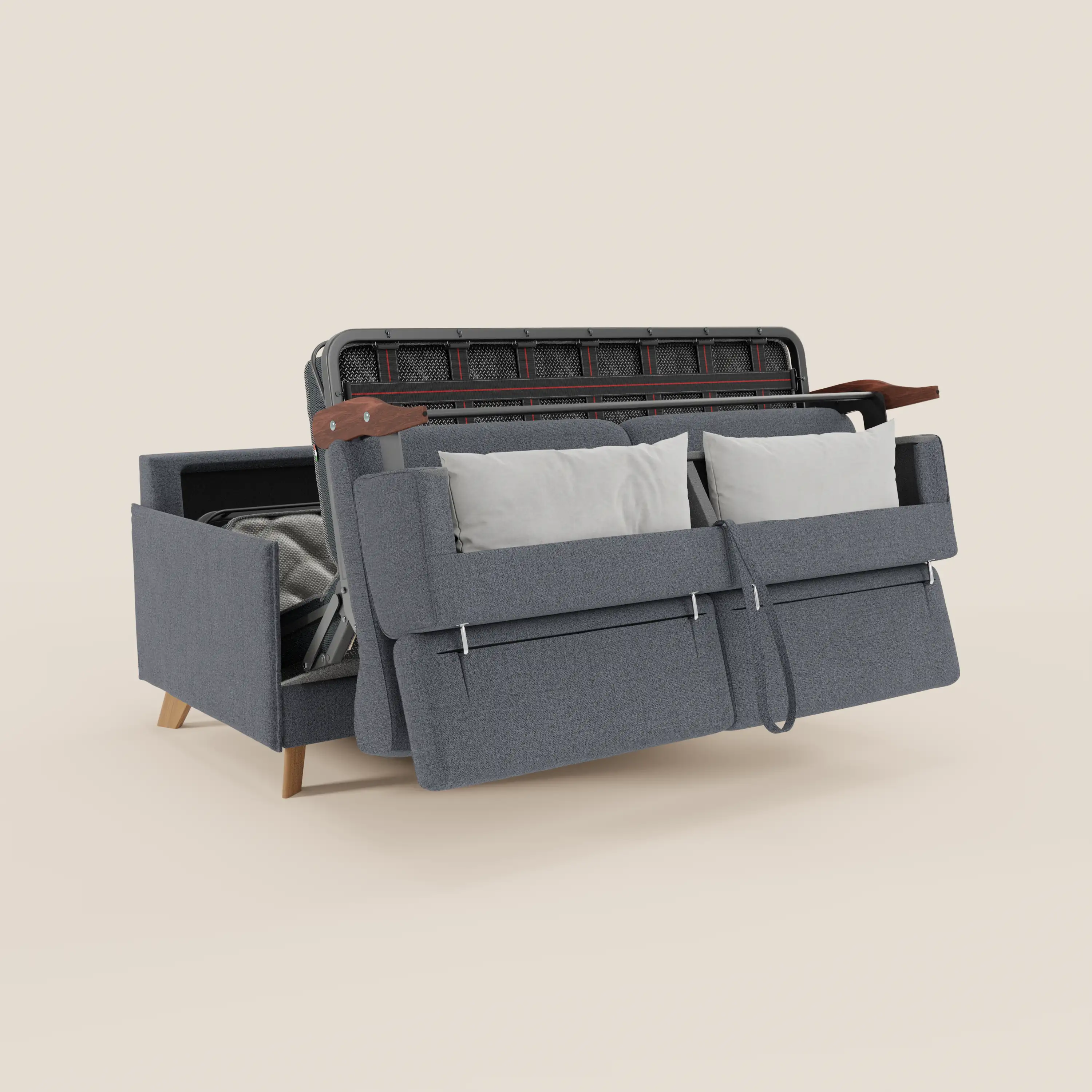 Sole Canapé convertible avec têtières réglables - design élégant 100% déhoussable en tissu détachable T23 - Image 189