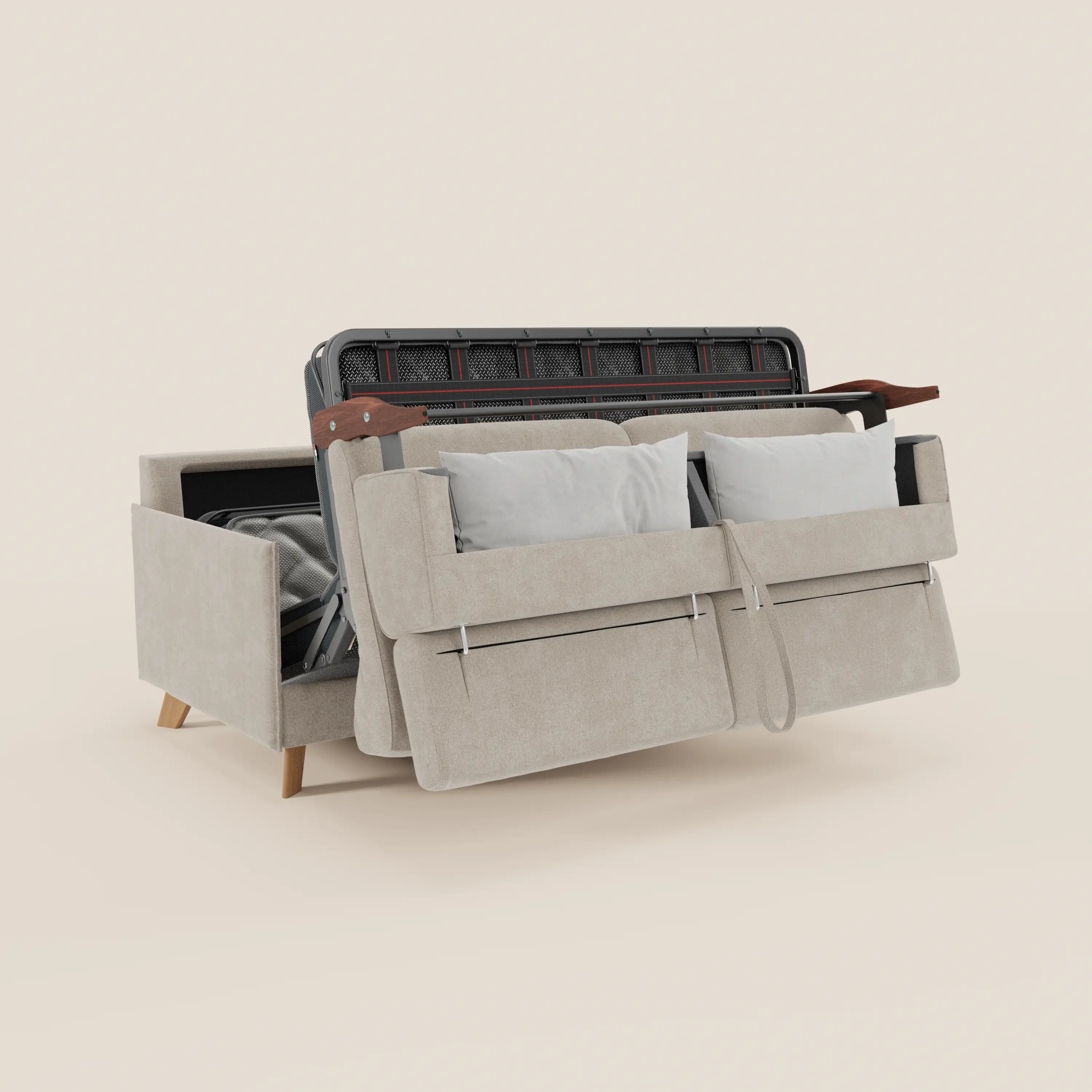 Sole Canapé convertible avec têtières réglables - design élégant 100% déhoussable en tissu détachable T23 - Image 20