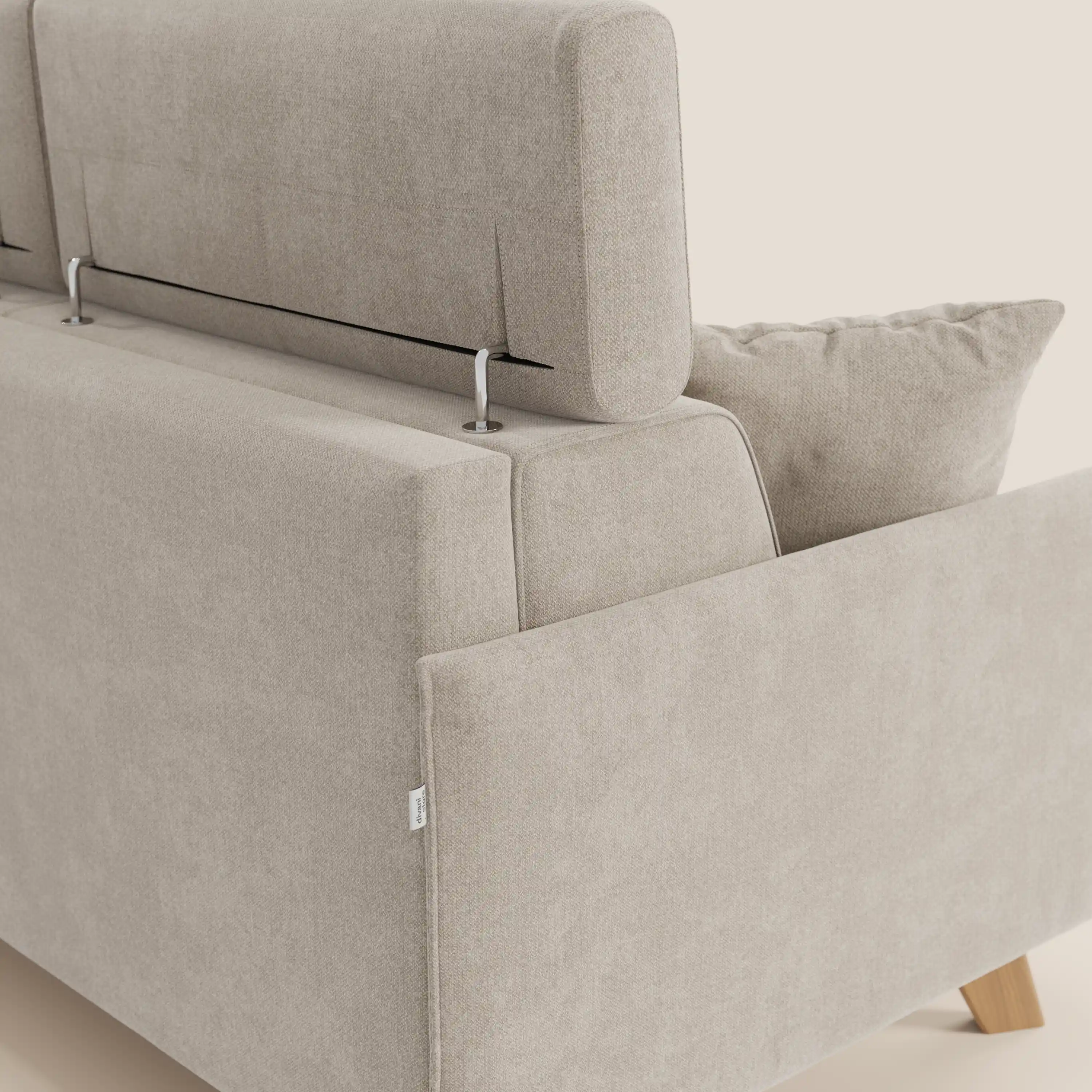 Sole Canapé convertible avec têtières réglables - design élégant 100% déhoussable en tissu détachable T23 - Image 23