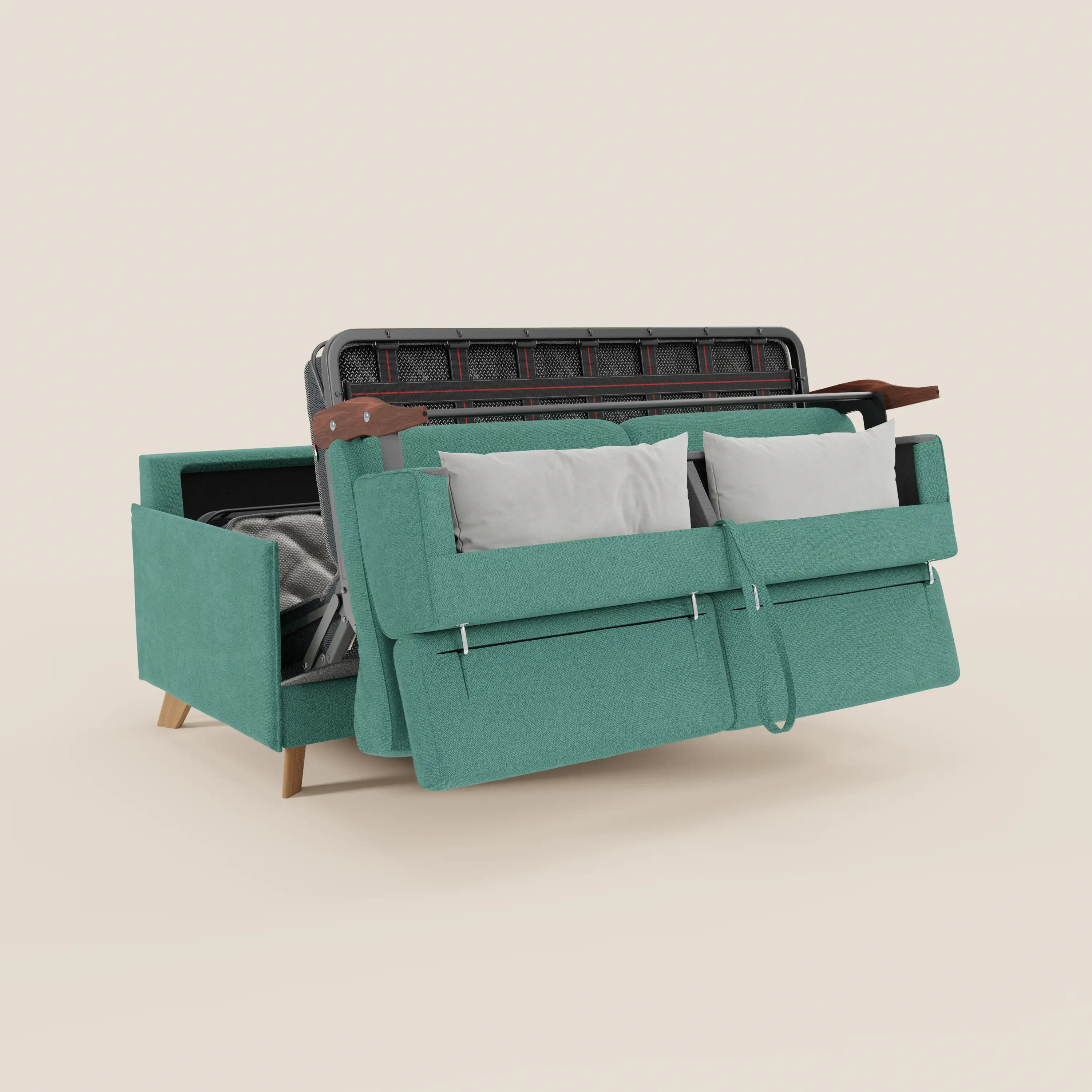 Sole Canapé convertible avec têtières réglables - design élégant 100% déhoussable en tissu détachable T23 - Image 33
