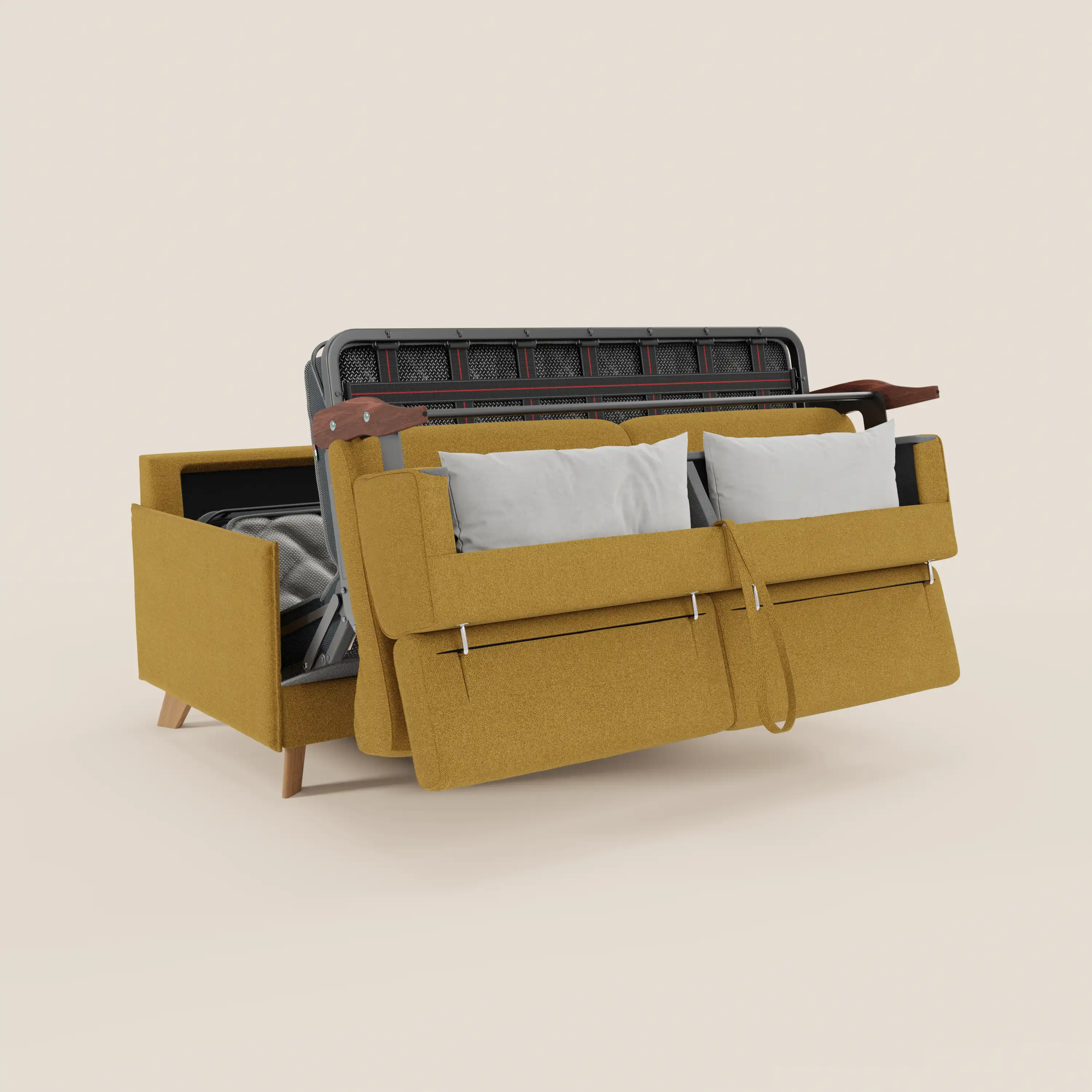 Sole Canapé convertible avec têtières réglables - design élégant 100% déhoussable en tissu détachable T23 - Image 46