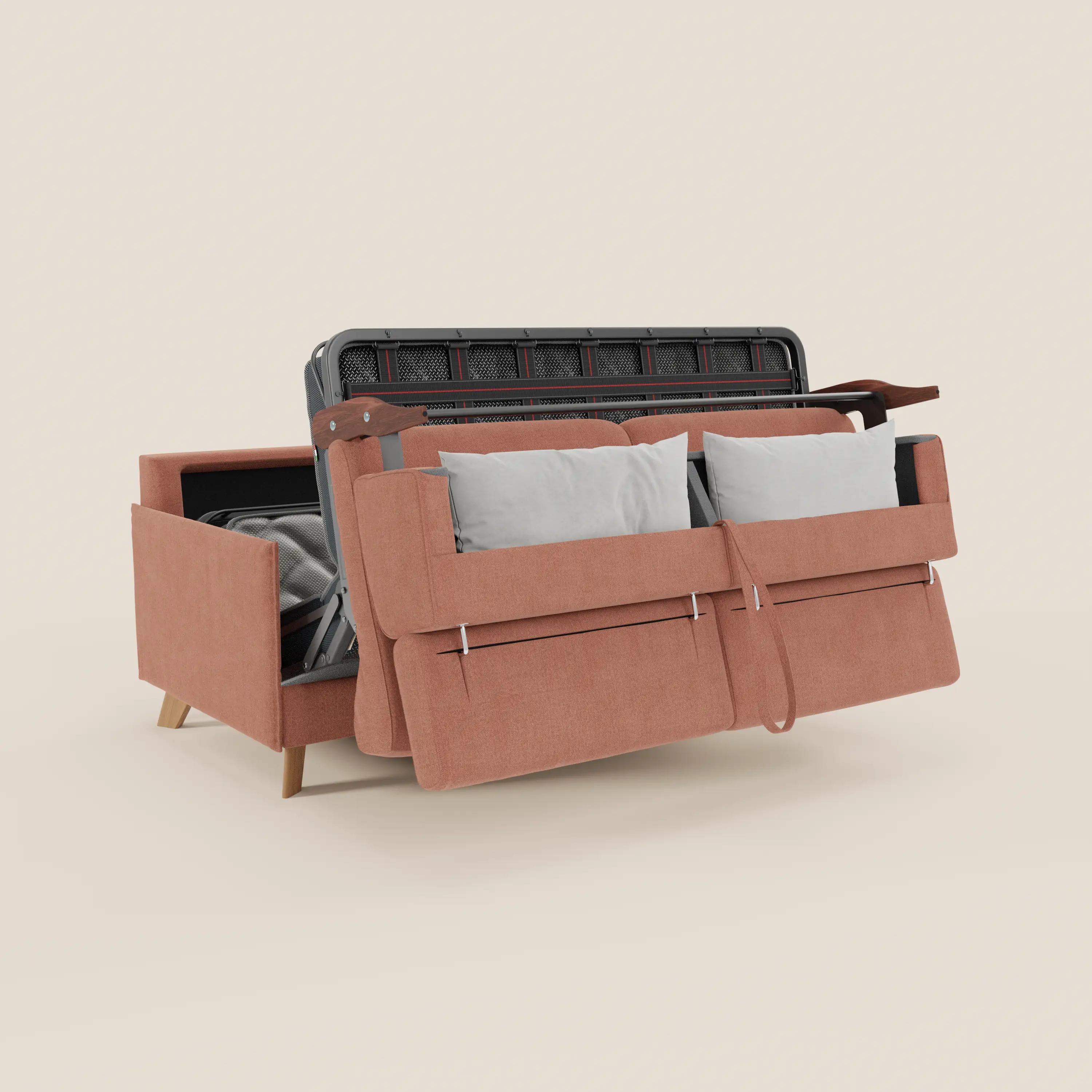 Sole Canapé convertible avec têtières réglables - design élégant 100% déhoussable en tissu détachable T23 - Image 7