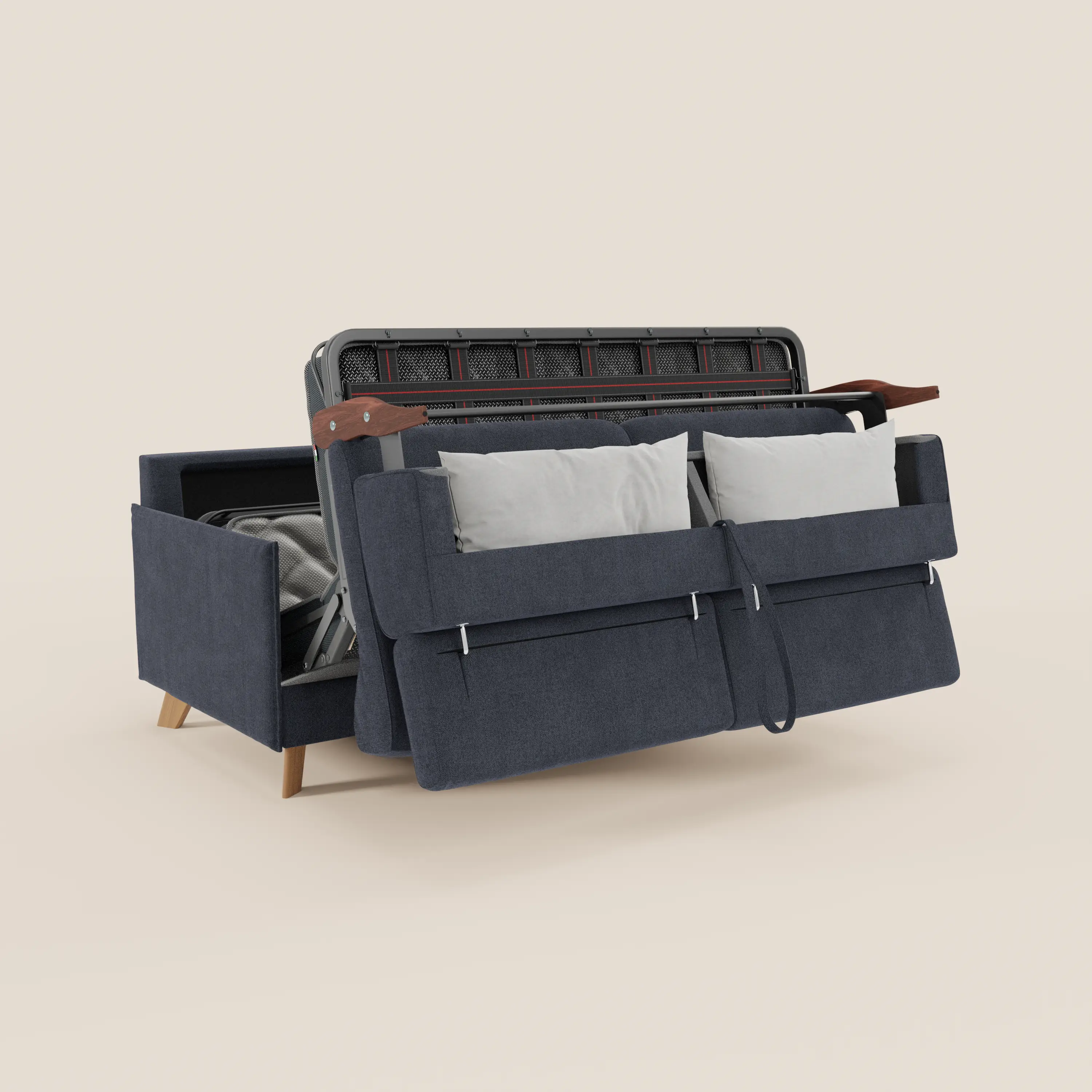 Sole Canapé convertible avec têtières réglables - design élégant 100% déhoussable en tissu détachable T23 - Image 72