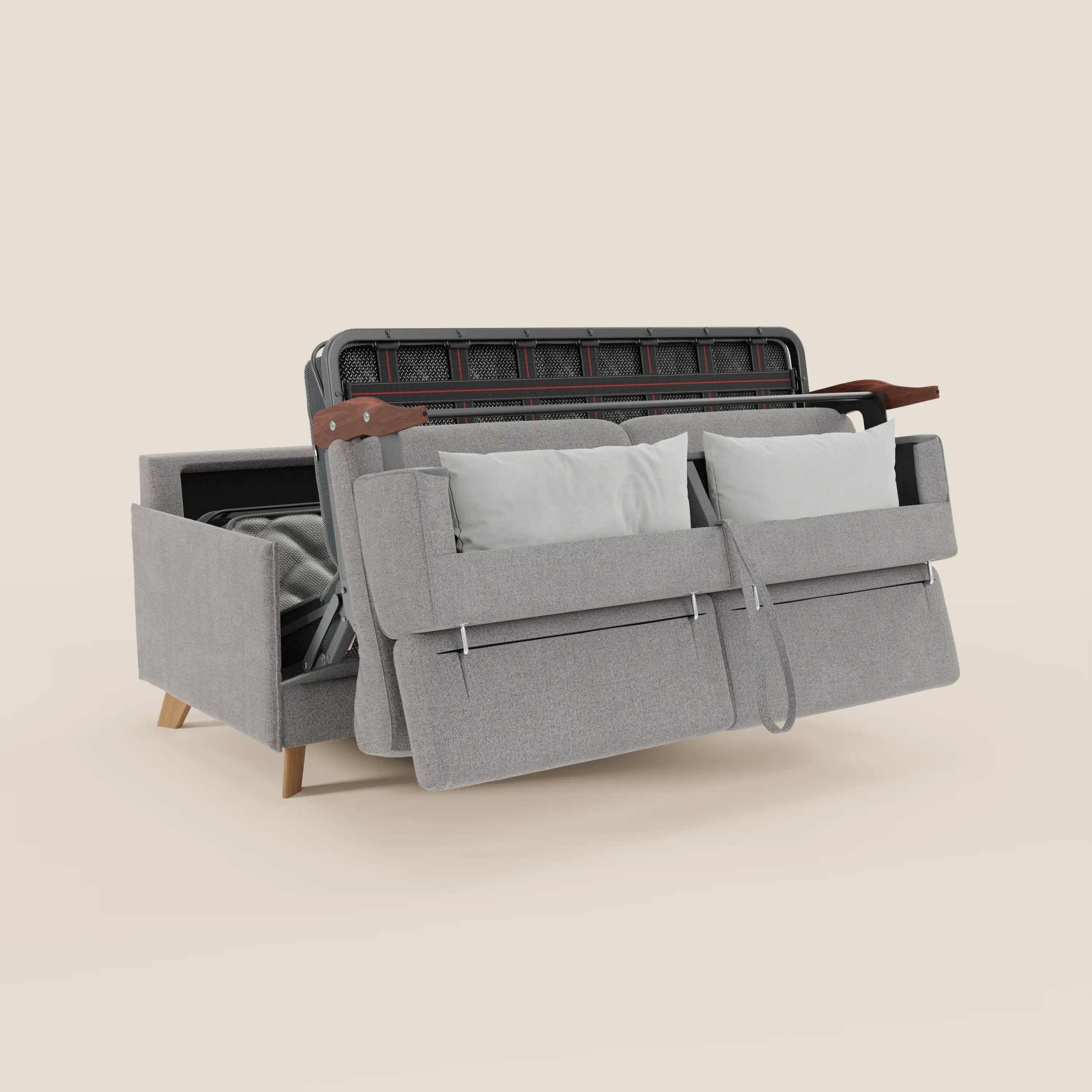 Sole Canapé convertible avec têtières réglables - design élégant 100% déhoussable en tissu détachable T23 - Image 85