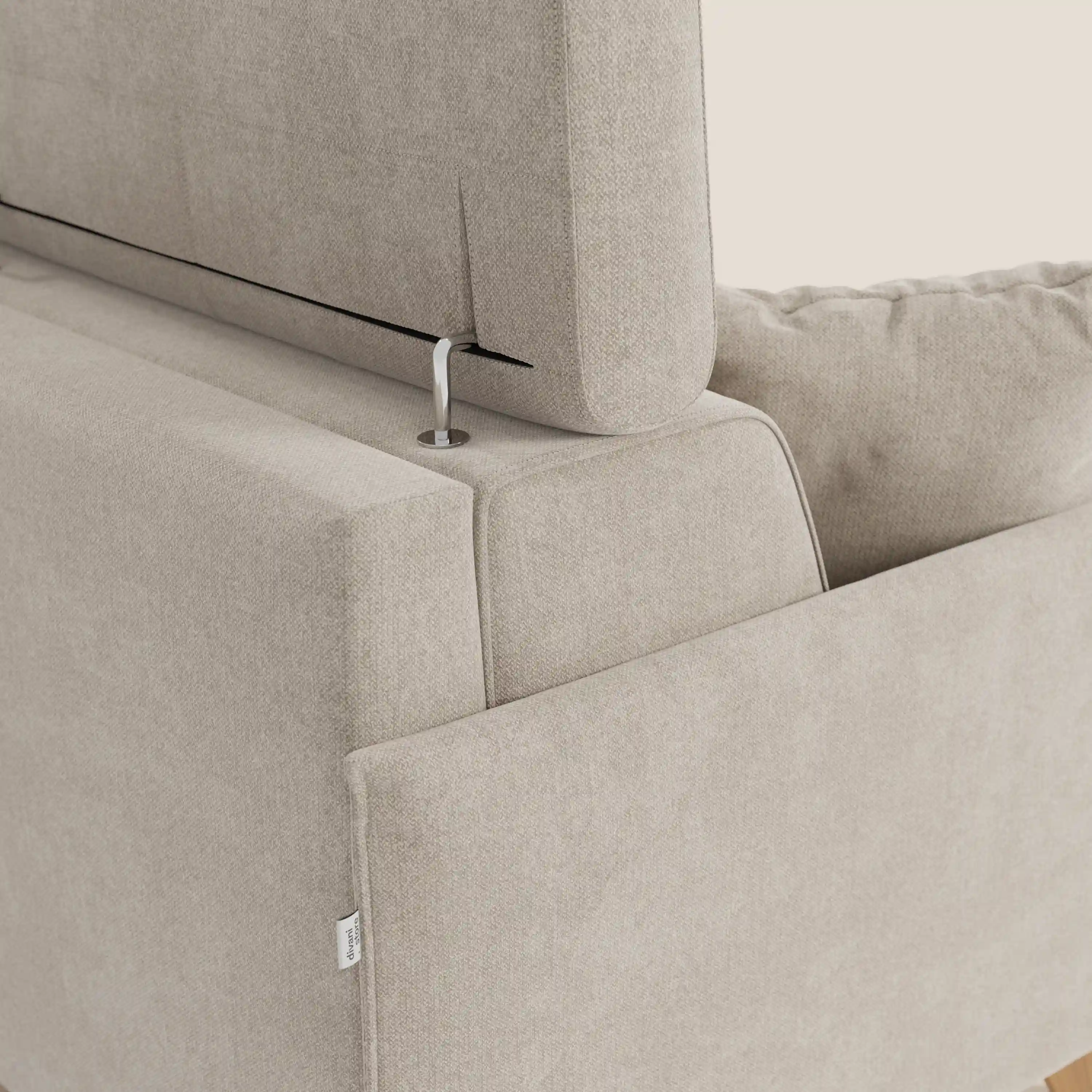 Sole Canapé d'angle convertible avec chaise longue avec coffre et têtières inclinables - tissu détachable T23 - Image 101