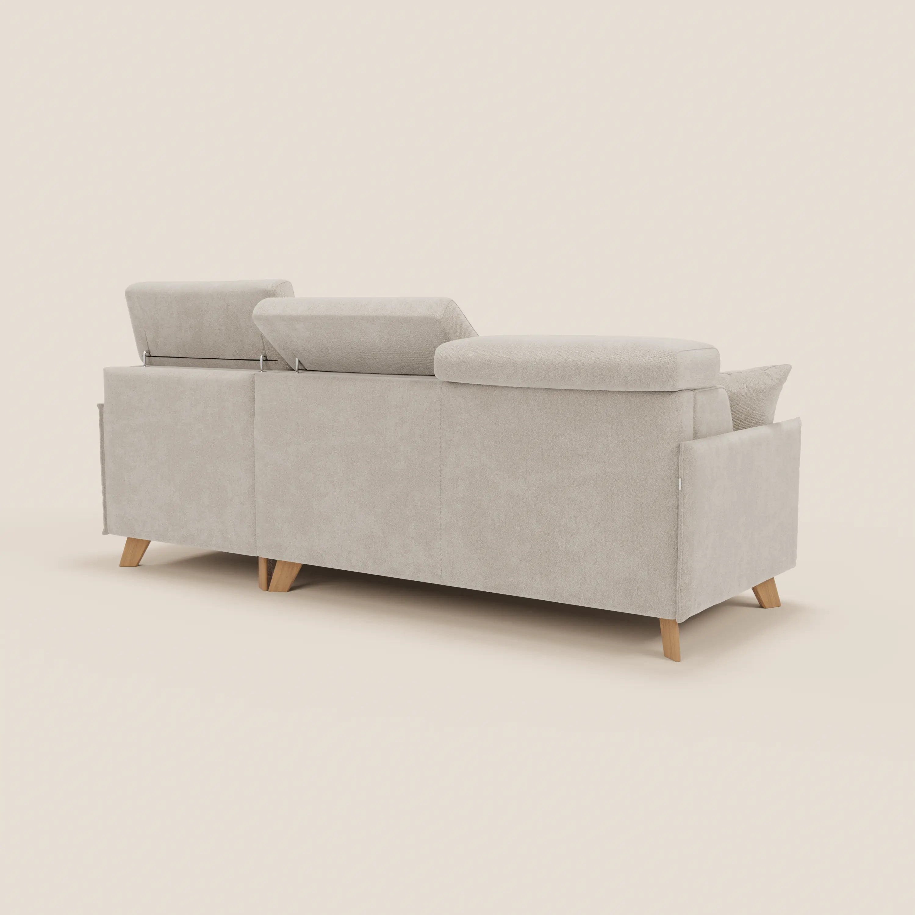 Sole Canapé d'angle convertible avec chaise longue avec coffre et têtières inclinables - tissu détachable T23 - Image 104