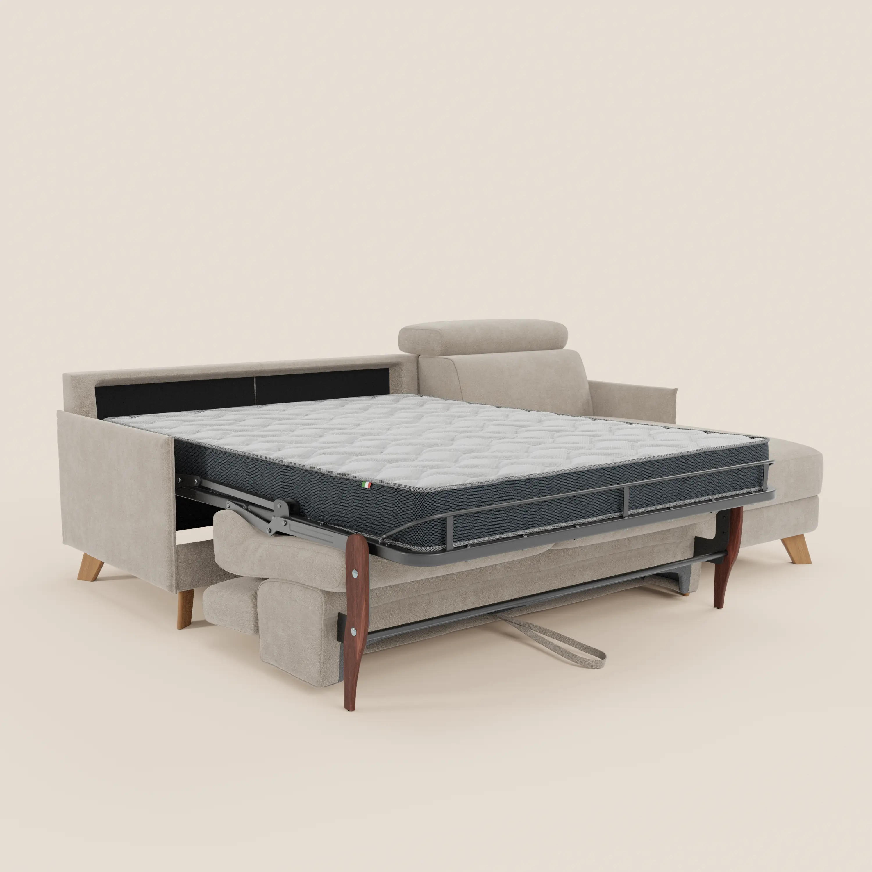 Sole Canapé d'angle convertible avec chaise longue avec coffre et têtières inclinables - tissu détachable T23 - Image 105