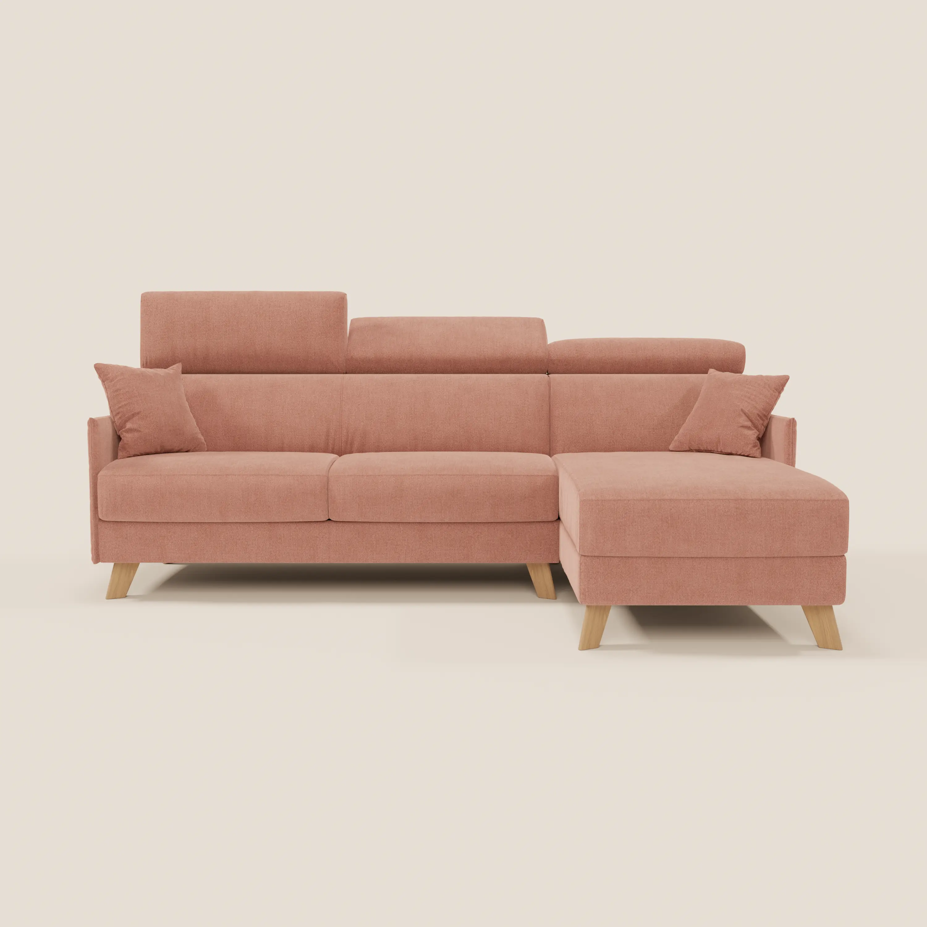 Sole Canapé d'angle convertible avec chaise longue avec coffre et têtières inclinables - tissu détachable T23 - Image 109